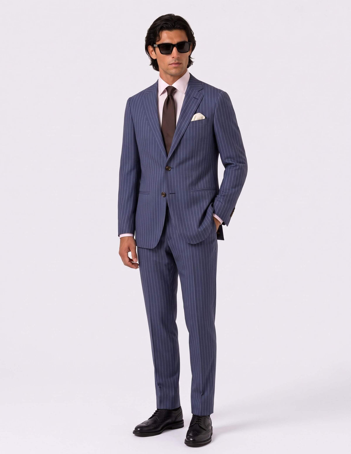 The Italian Blue Pinstripe Suit