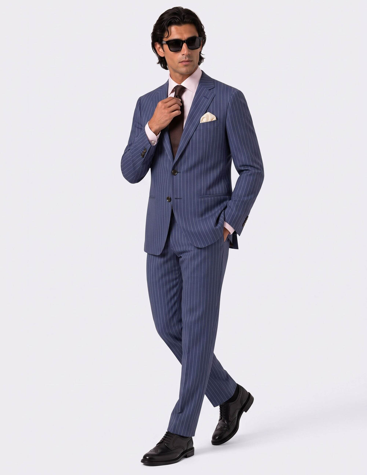 The Italian Blue Pinstripe Suit