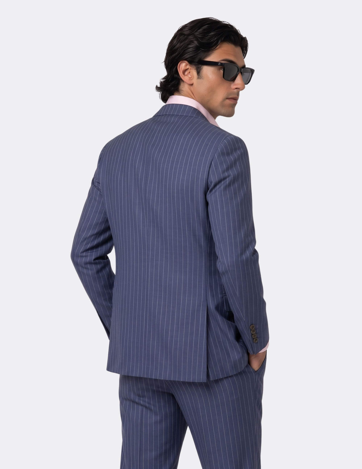 The Italian Blue Pinstripe Suit