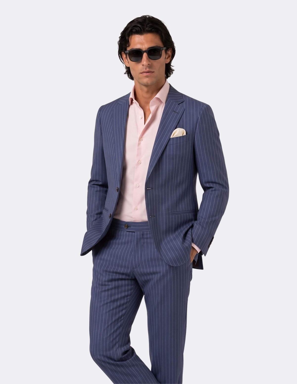 The Italian Blue Pinstripe Suit