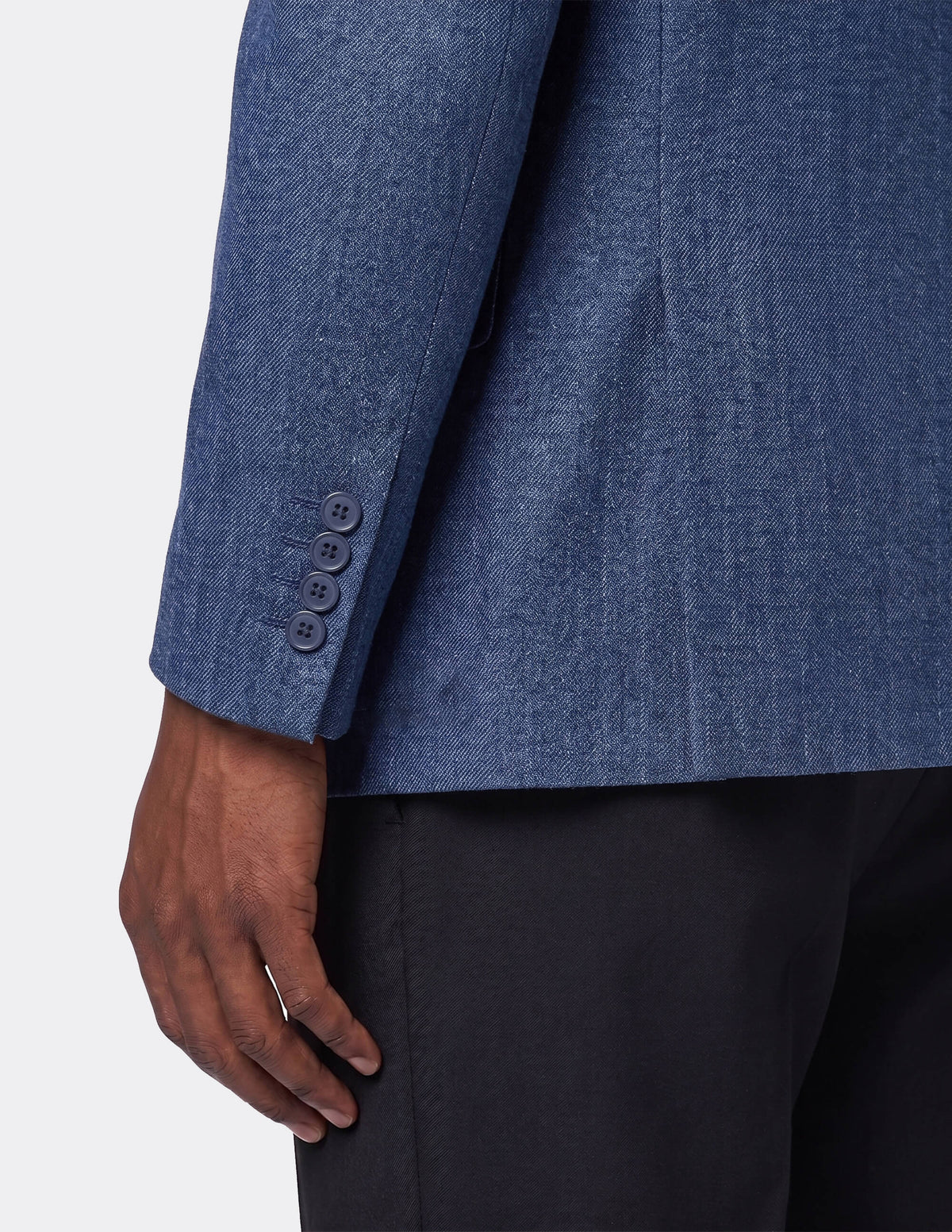 The Cevano Blue Single-Breasted Jacket