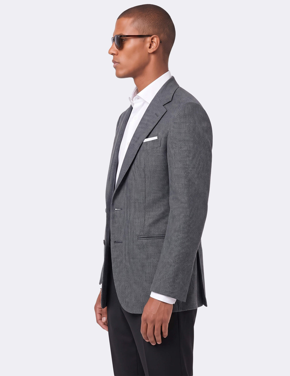 The Torvelli Grey Single-Breasted Jacket
