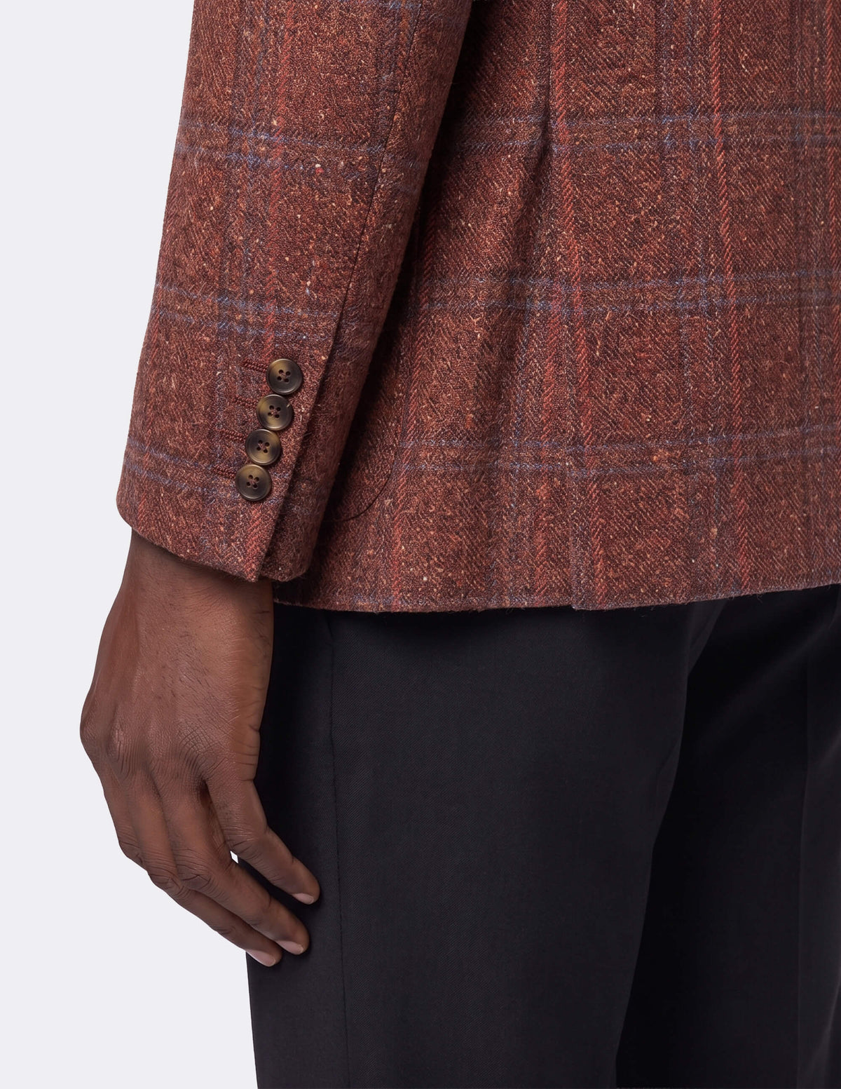 The Ravento Rust Single-Breasted Jacket