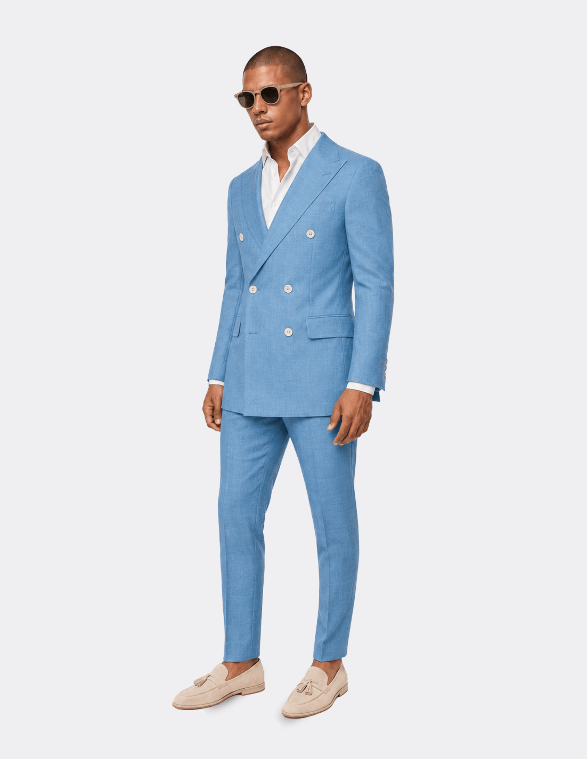 Bleu de Provence Double-Breasted Suit