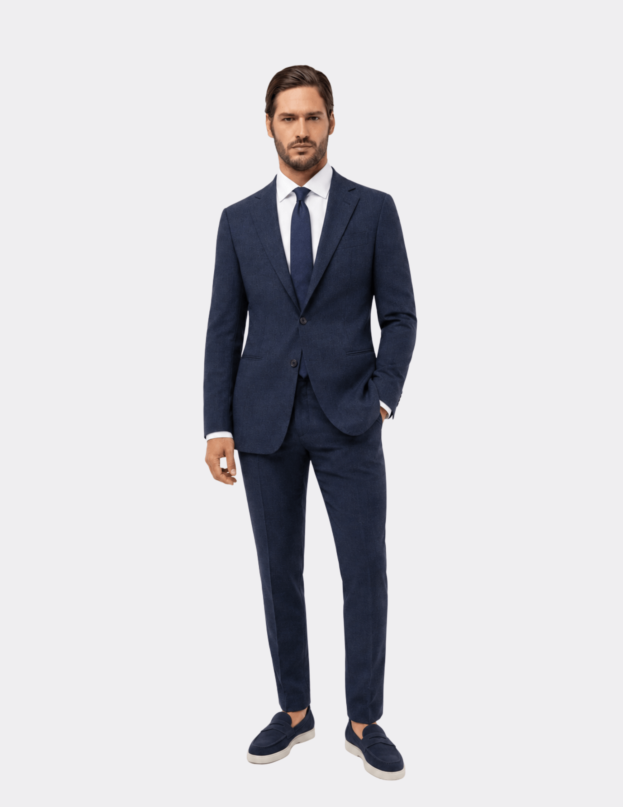 Bleu Minuit Single Breasted Suit