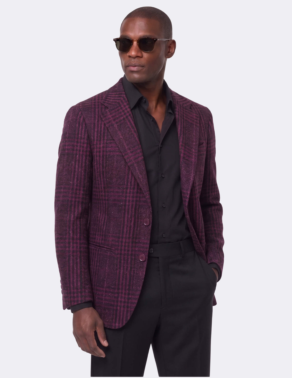 The Rosvento Burgundy Single-Breasted Jacket