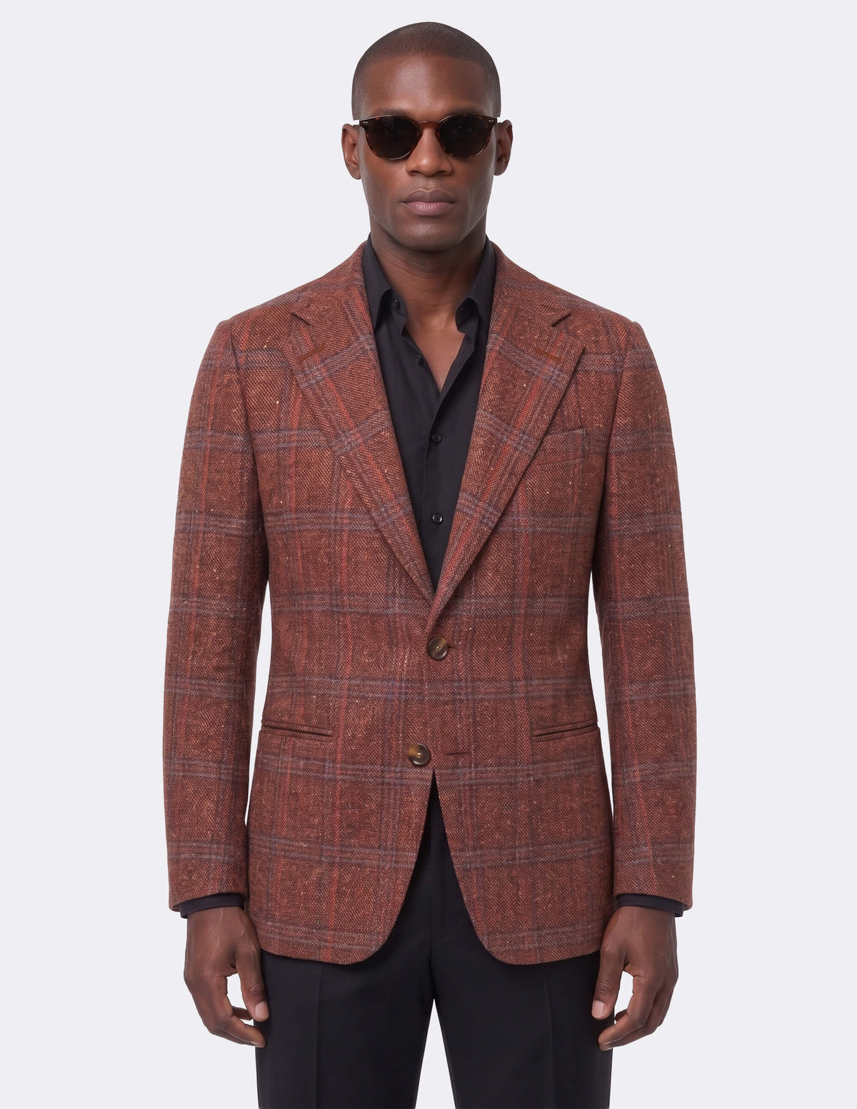 The Ravento Rust Single-Breasted Jacket