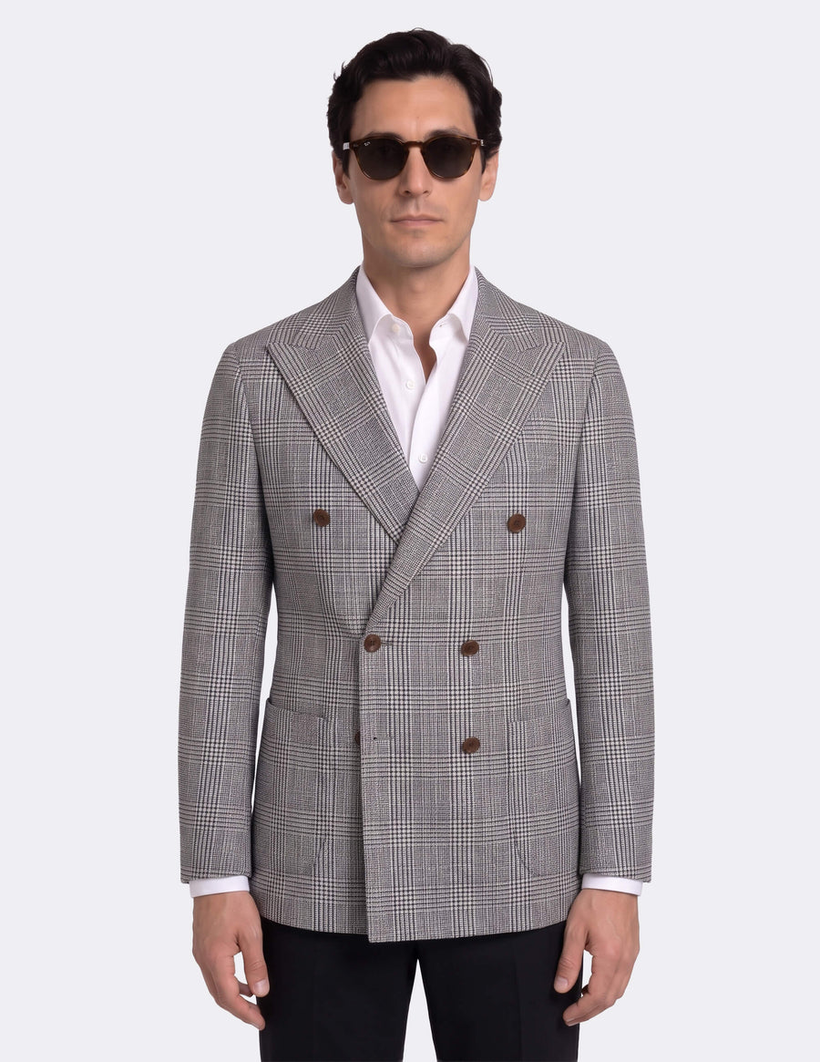 Deauville Check Double Breasted Jacket