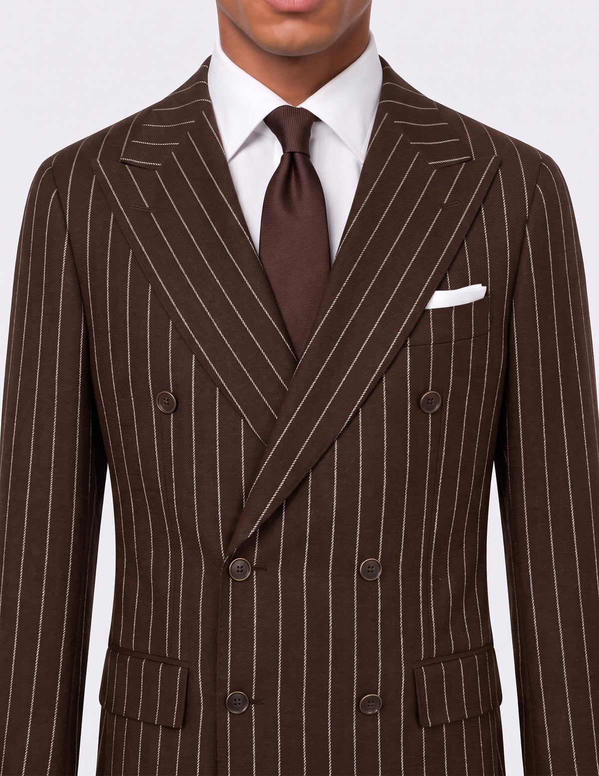 The Siena Cacao Pinstripe Double-Breasted Suit