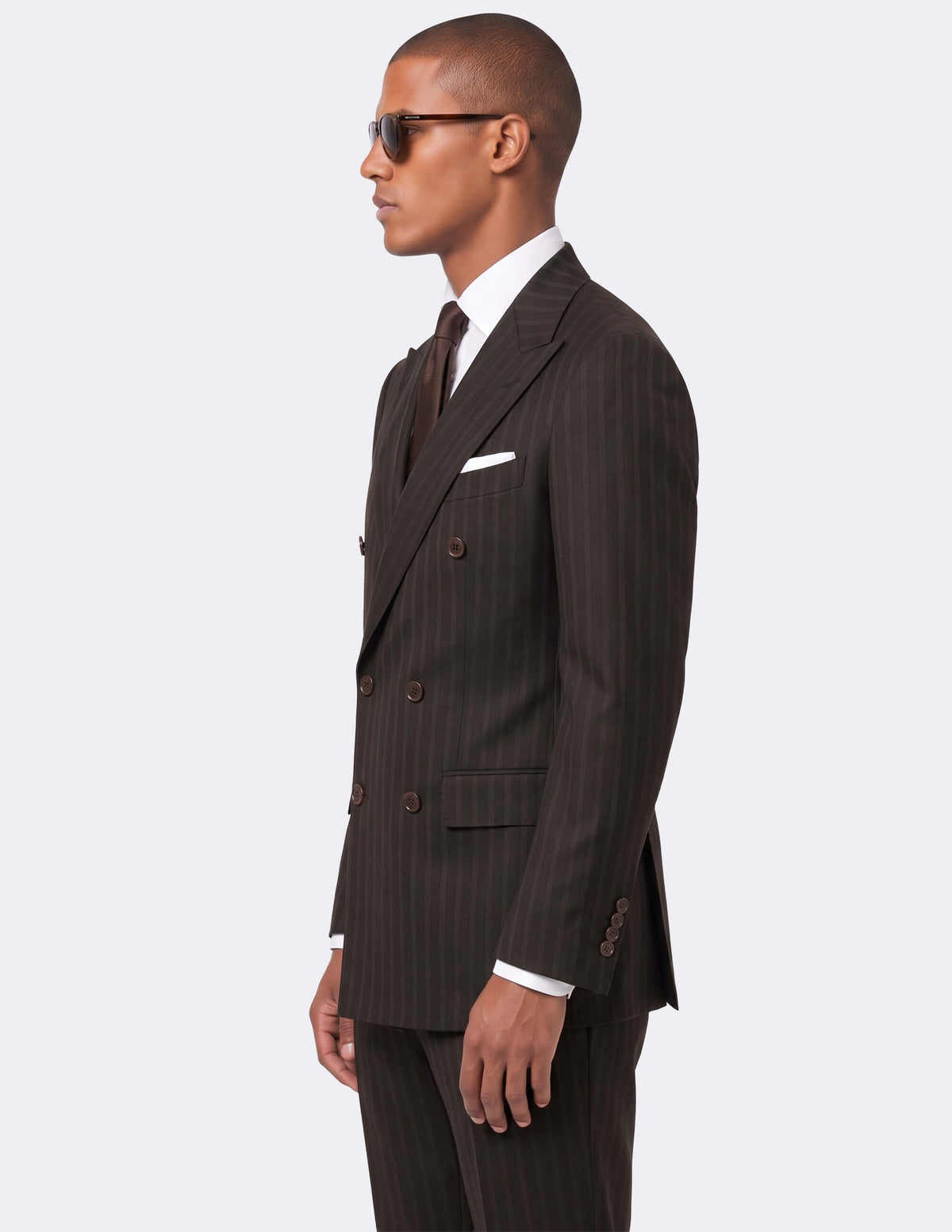 The Firenze Espresso Double-Breasted Suit
