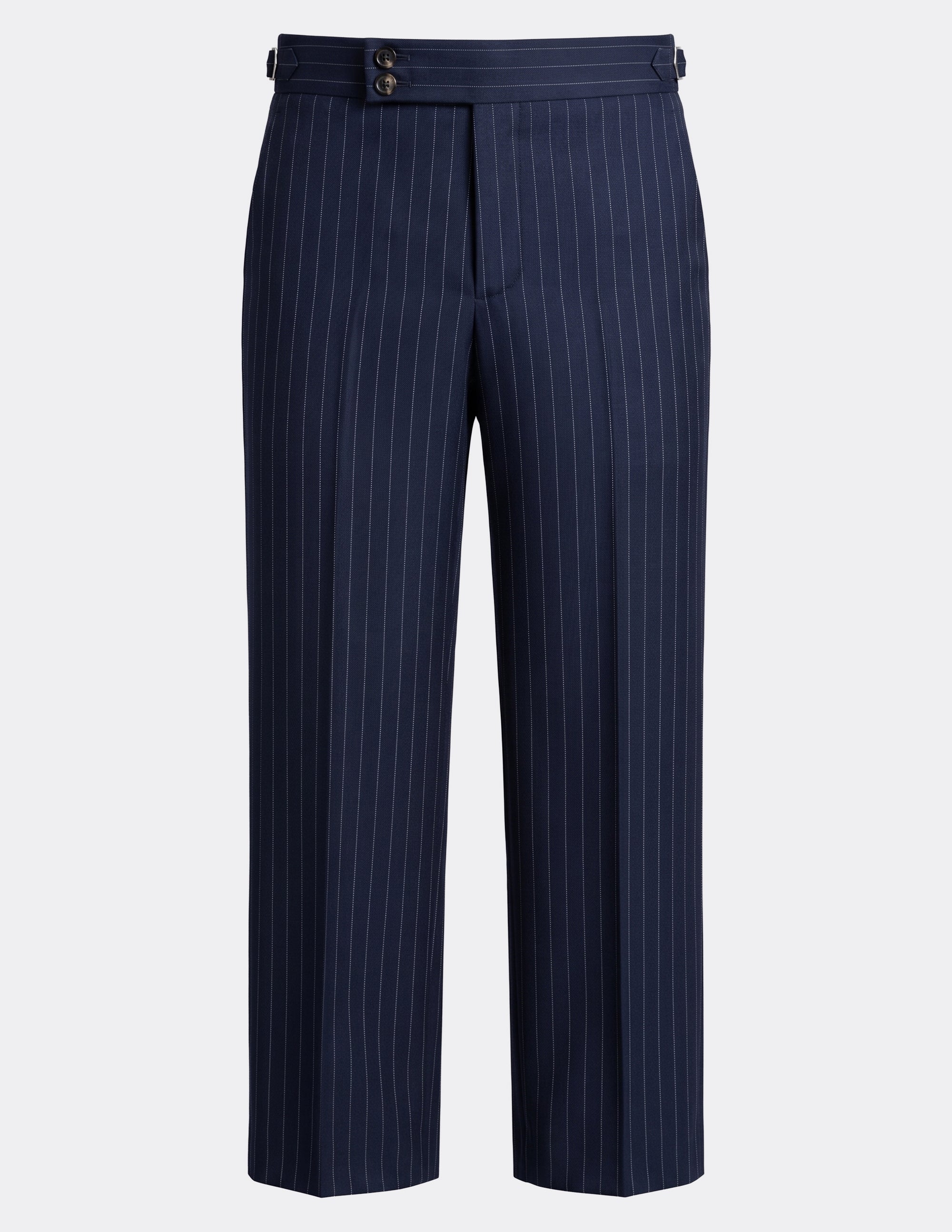 The Asti Navy Pinstripe DB Trousers