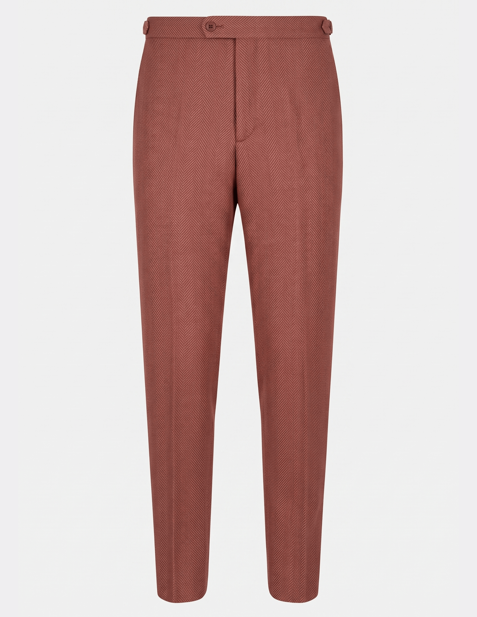Siena Terracotta Herringbone Double-Breasted Suit