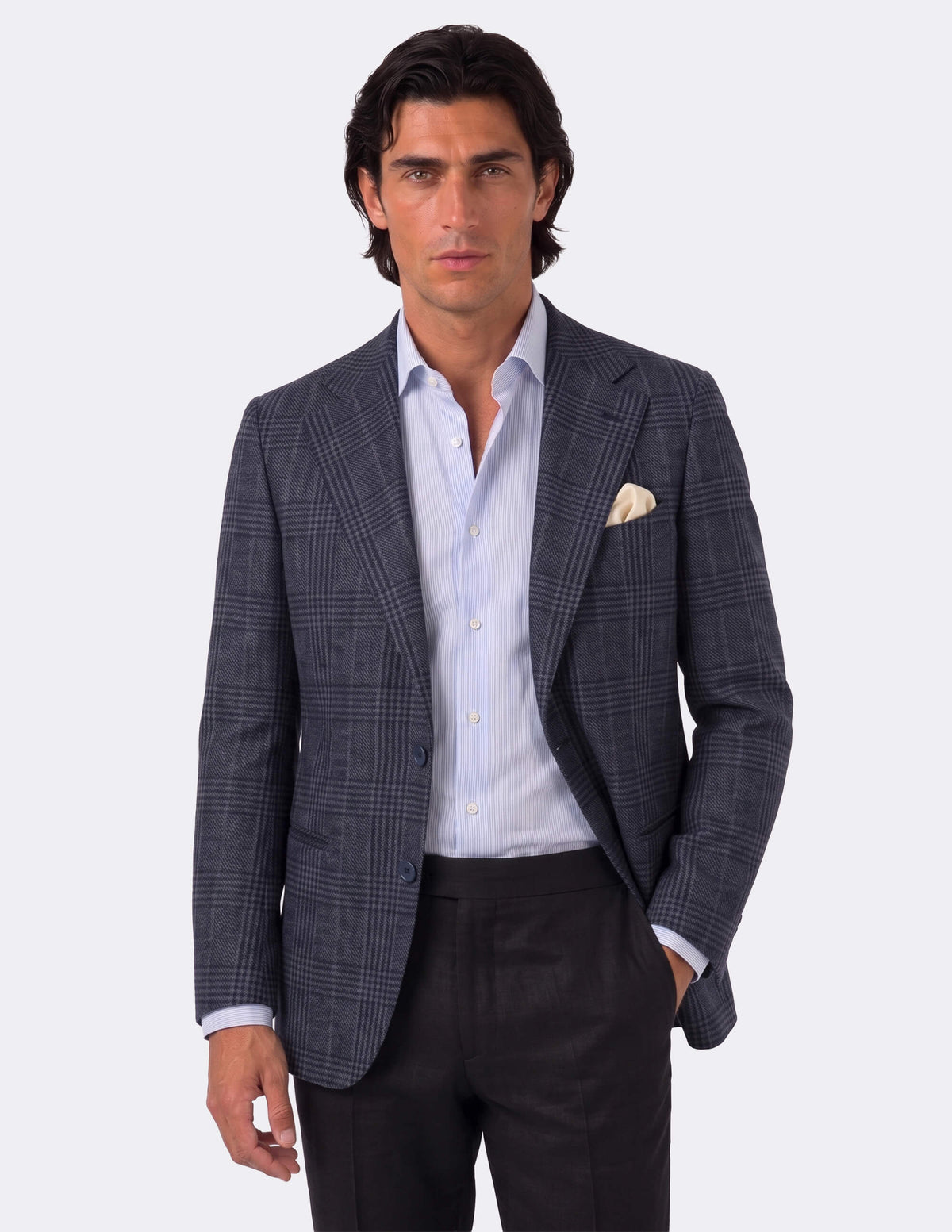 The Orsano Navy Single-Breasted Jacket