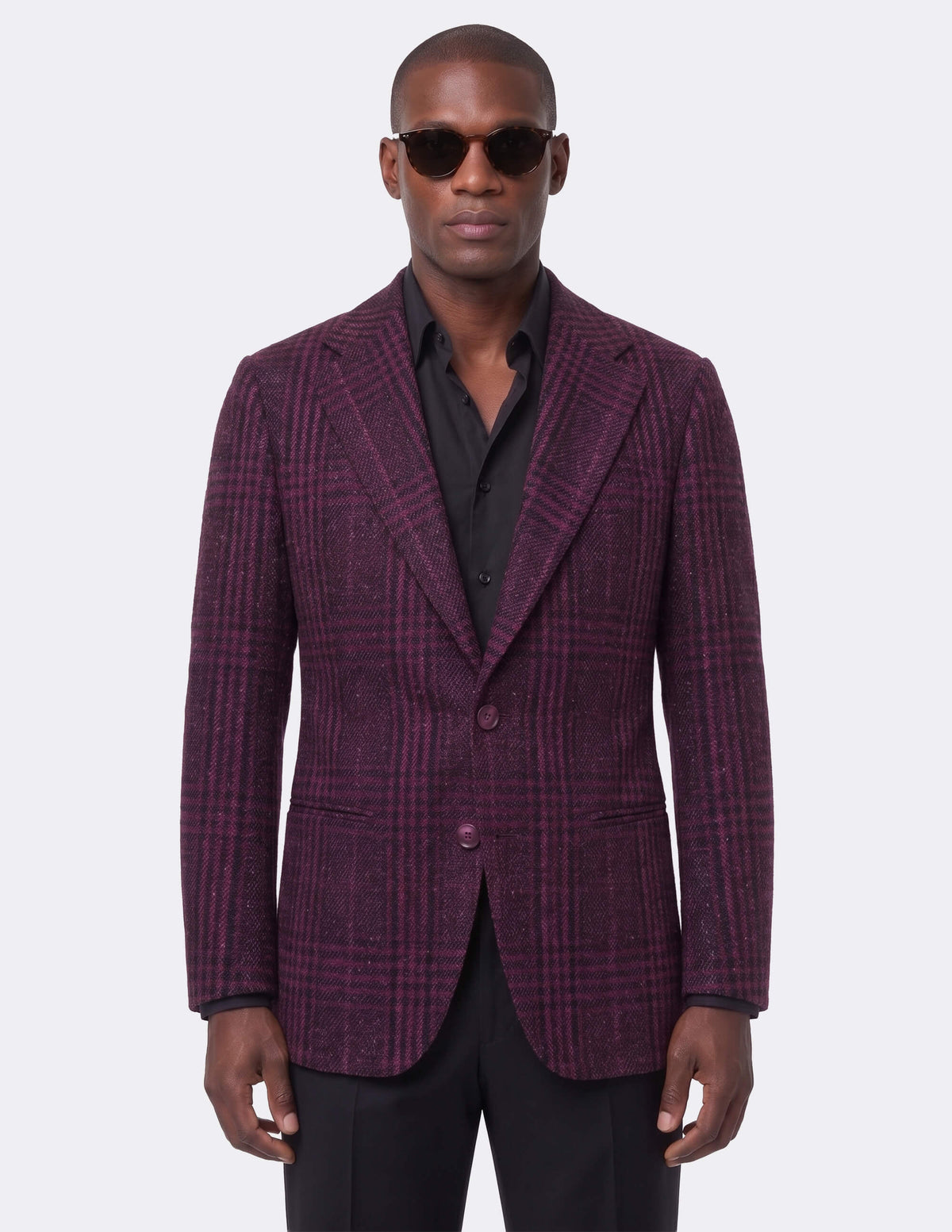 The Rosvento Burgundy Single-Breasted Jacket