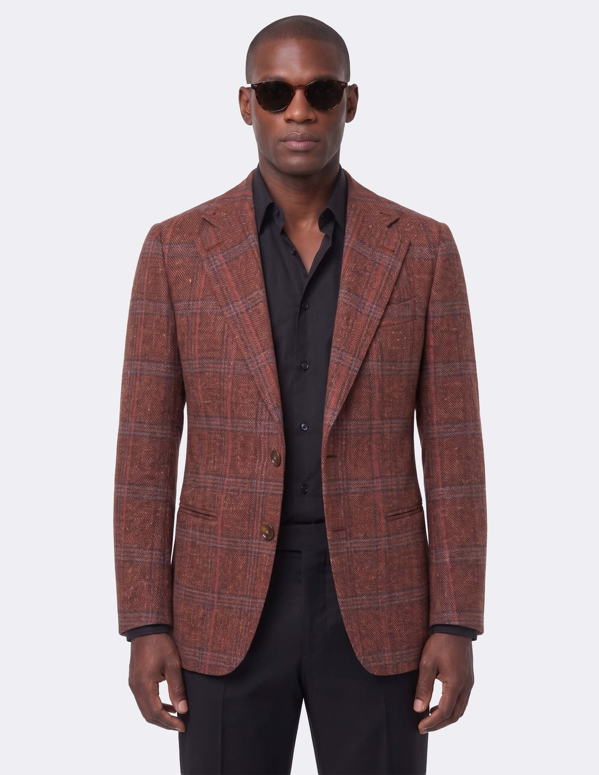 The Ravento Rust Single-Breasted Jacket