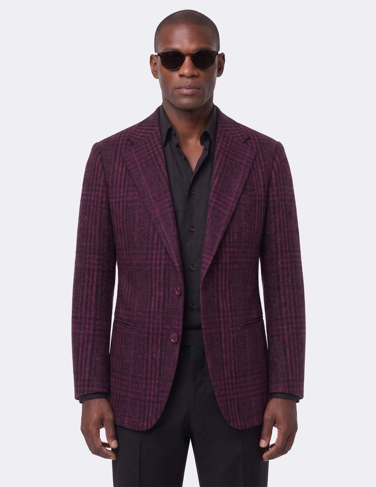 The Rosvento Burgundy Single-Breasted Jacket