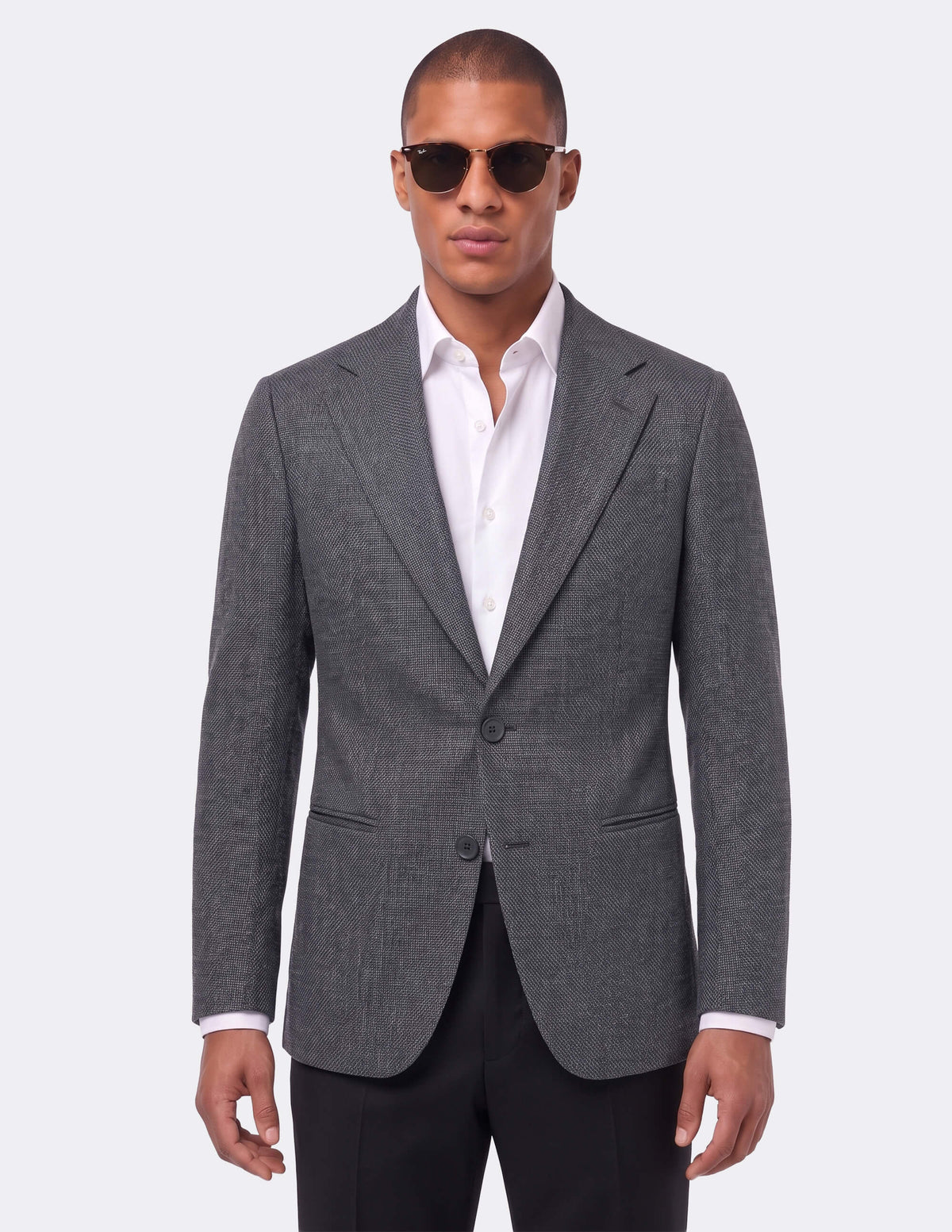 The Torvelli Grey Single-Breasted Jacket