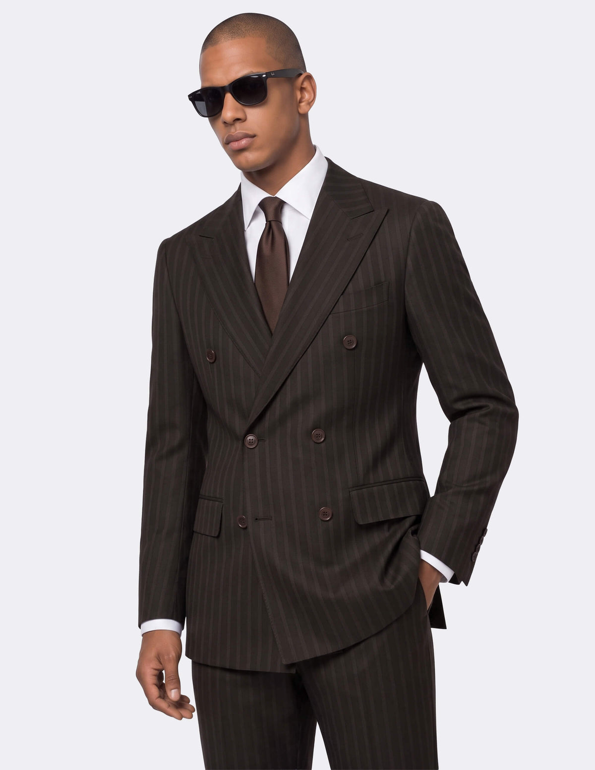 The Firenze Espresso Double-Breasted Suit