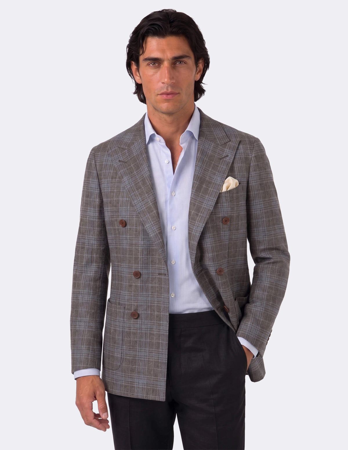 The Bruma Cobalto Double-Breasted Jacket