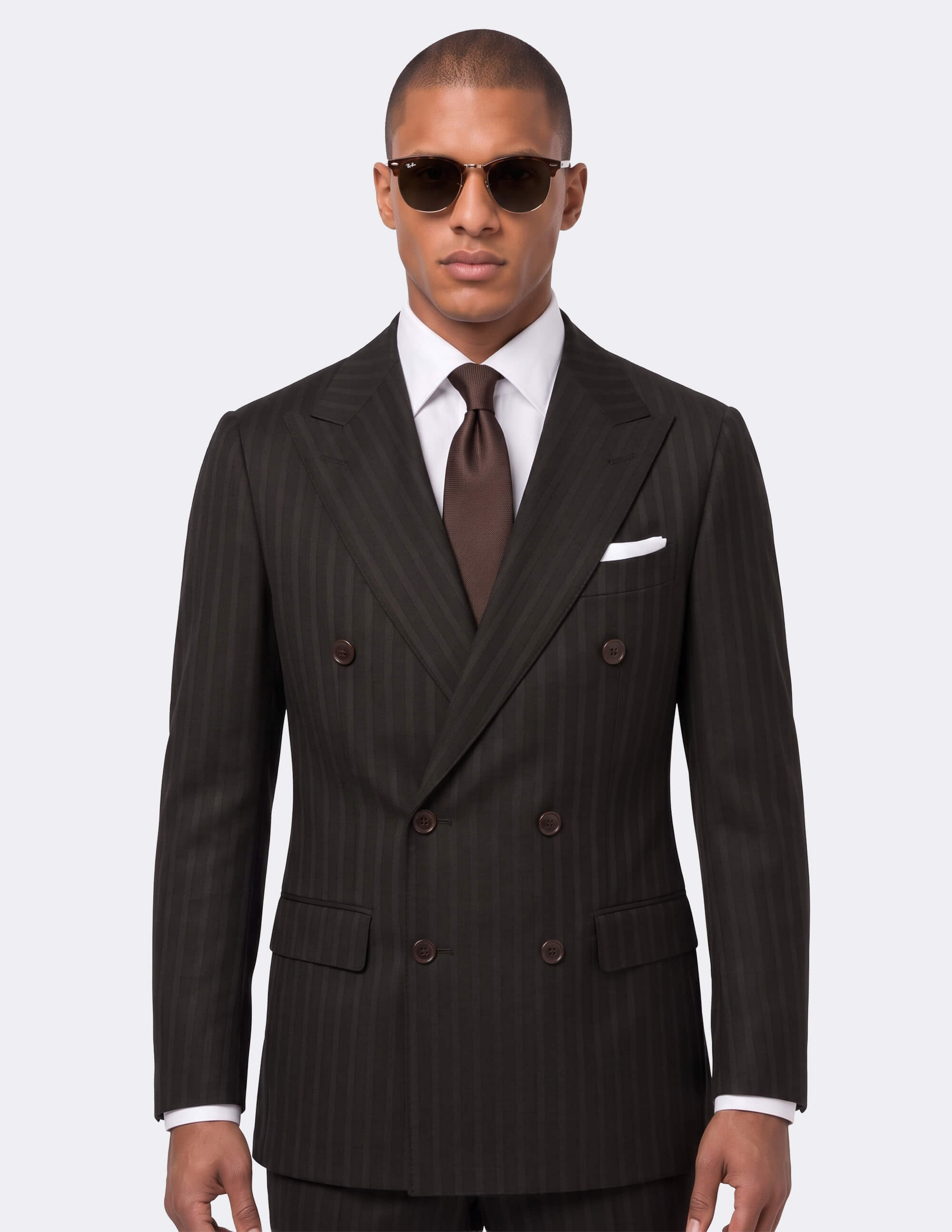 The Firenze Espresso Double-Breasted Suit