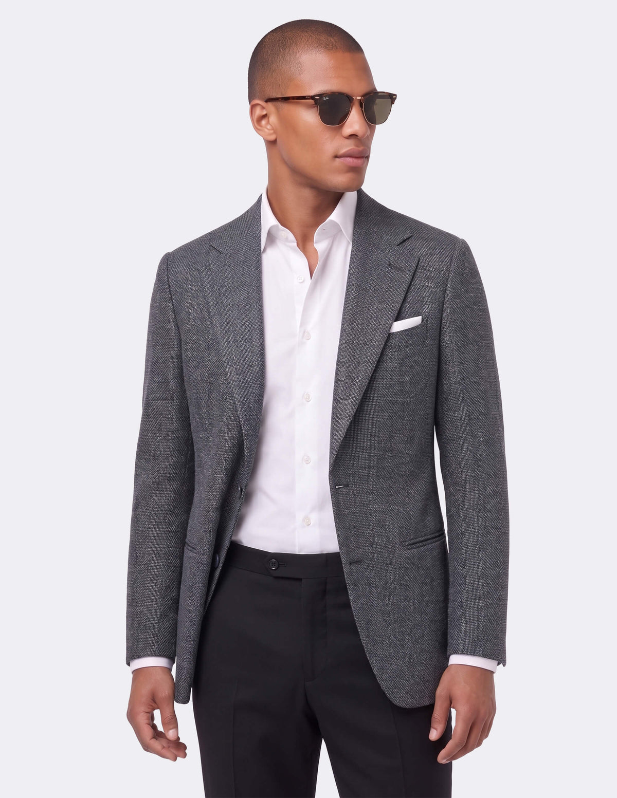 The Torvelli Grey Single-Breasted Jacket