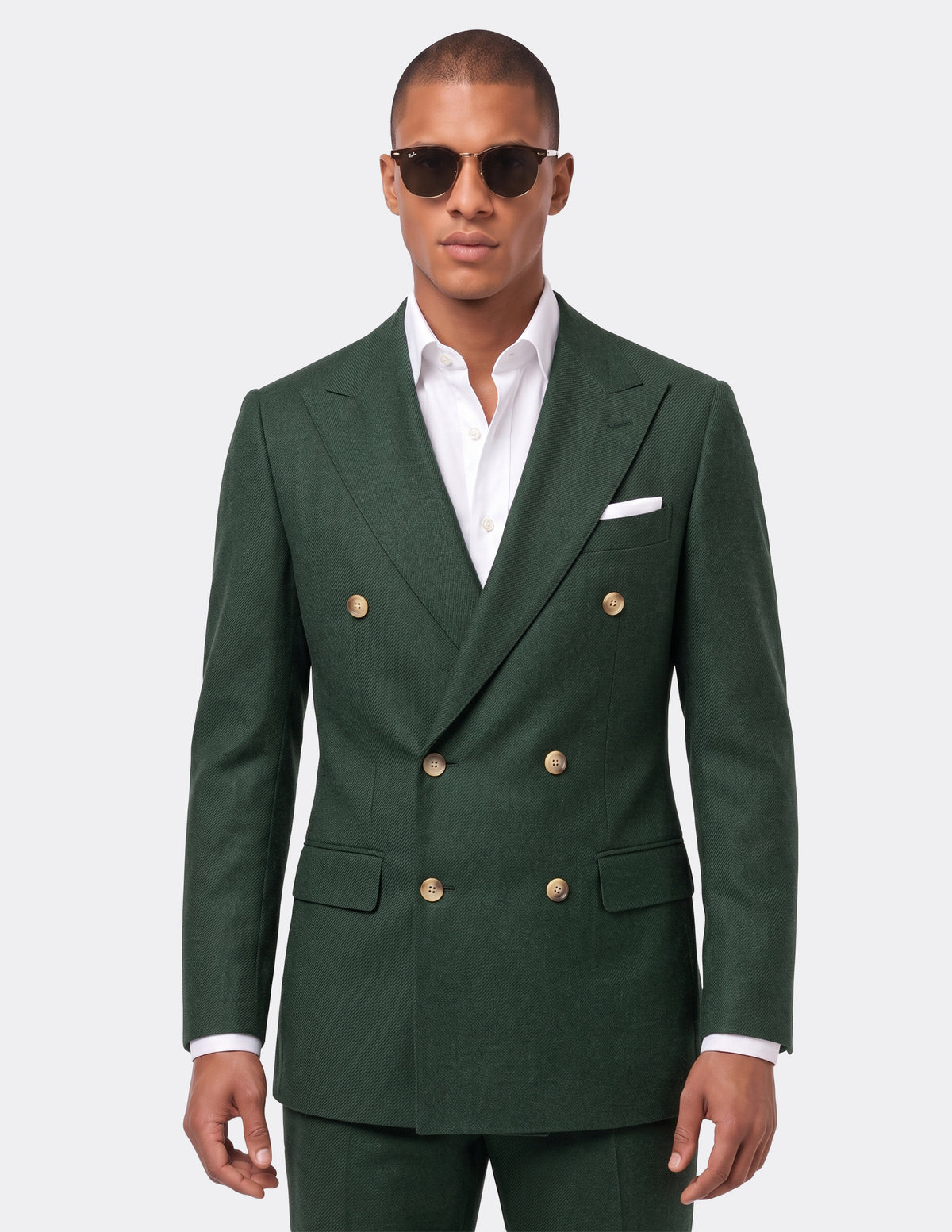 Forest Green Torino Double-Breasted Suit