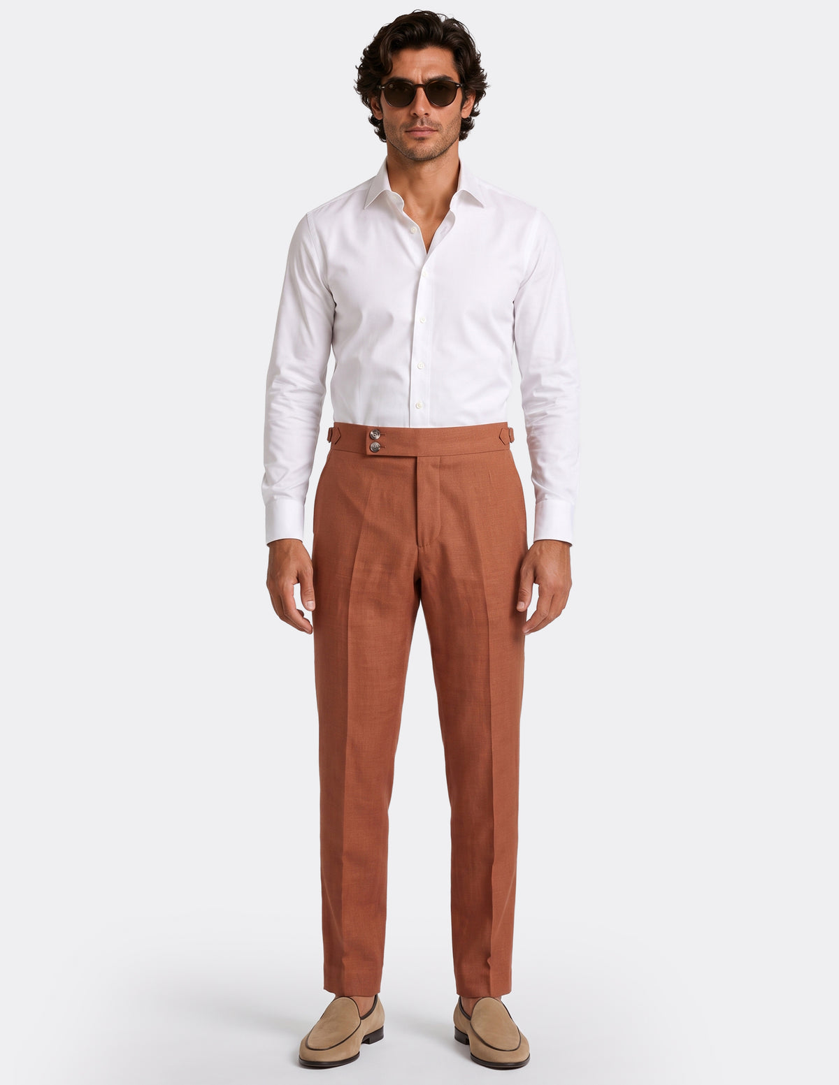 The Positano Terracotta DB Trousers