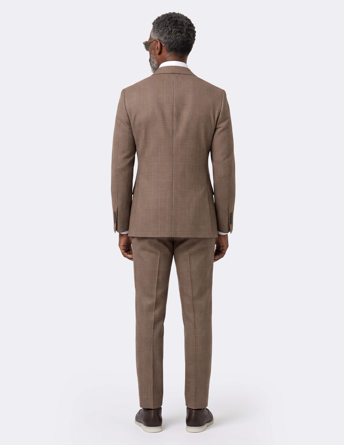 The Brera Mocha Check Double-Breasted Suit