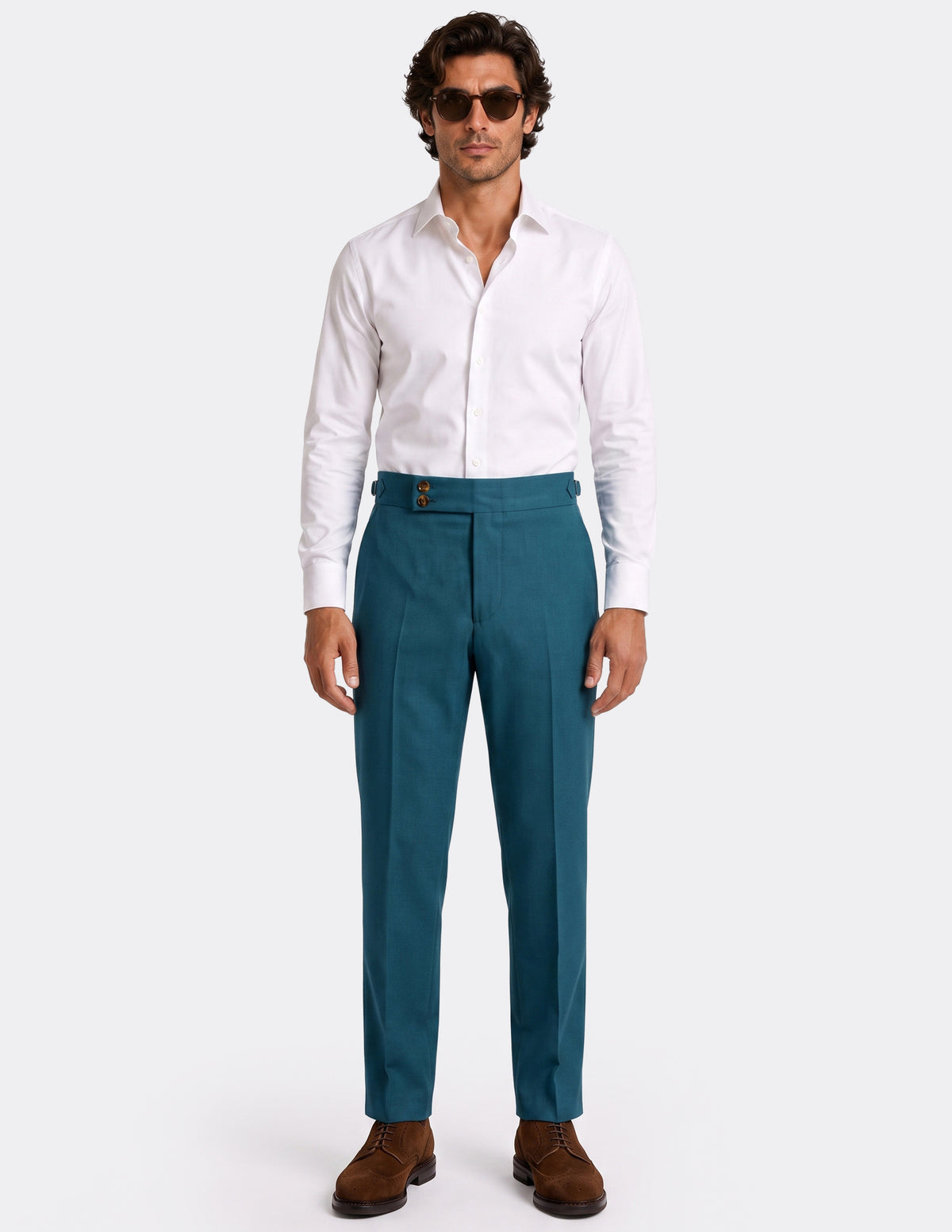 The Cannes Teal DB Trousers
