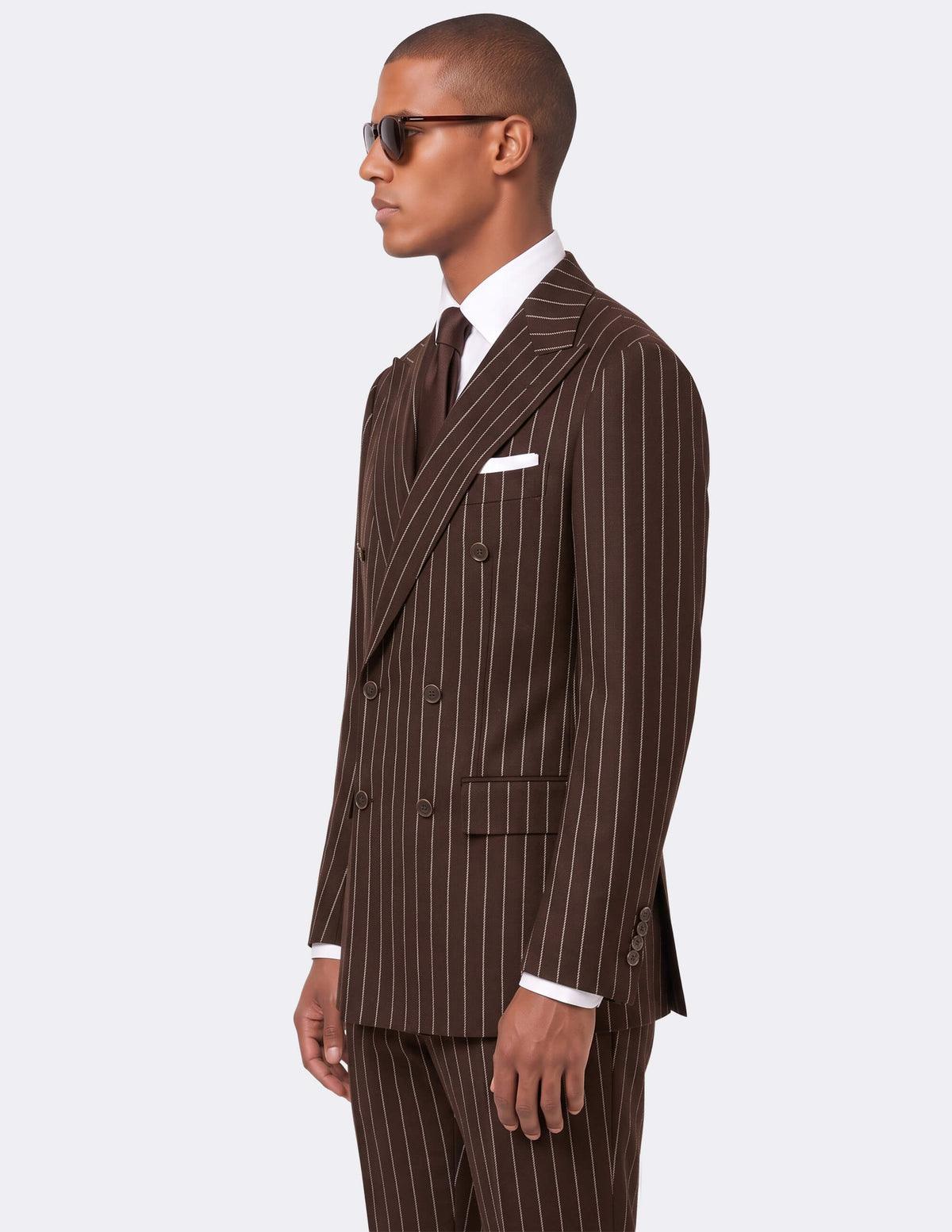 The Siena Cacao Pinstripe Double-Breasted Suit