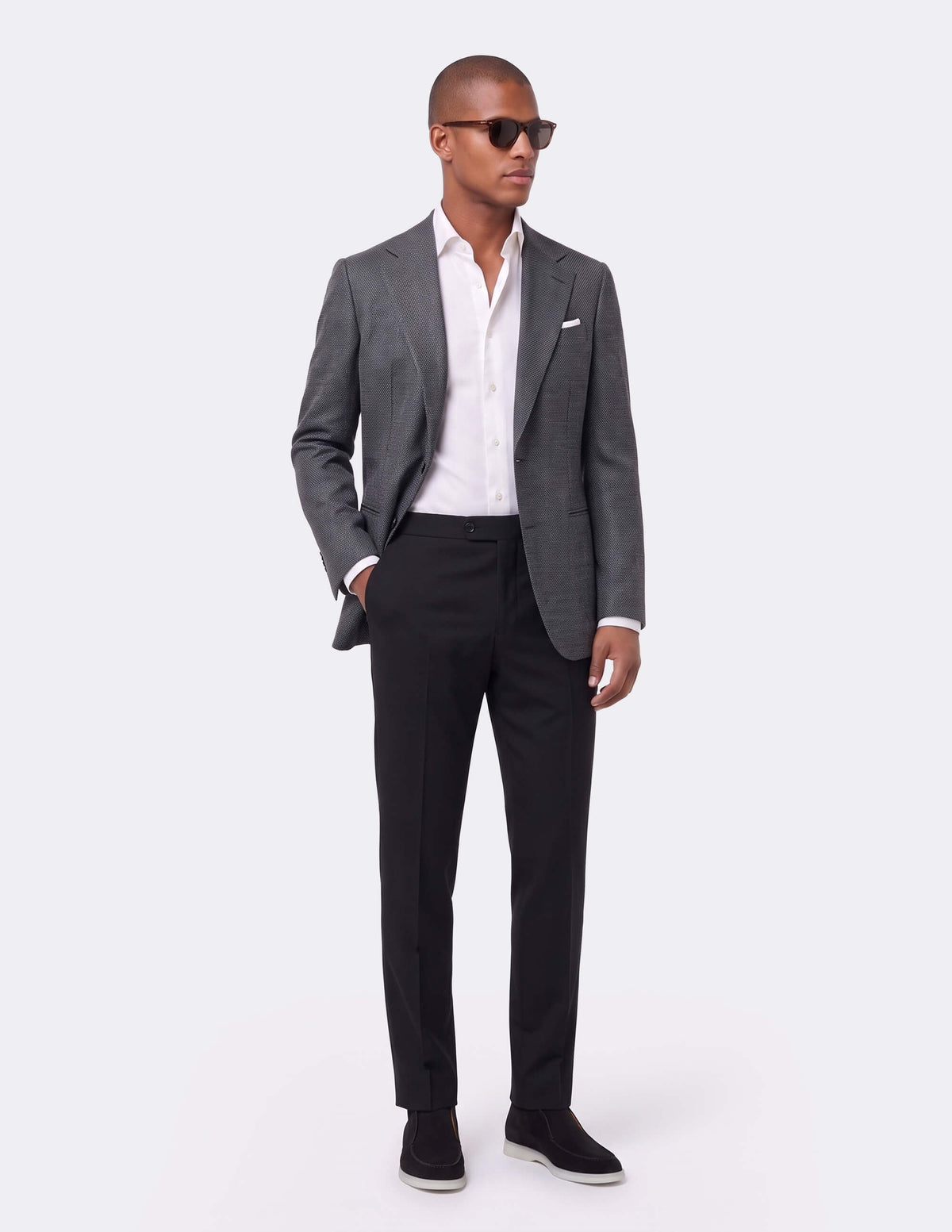 The Torvelli Grey Single-Breasted Jacket