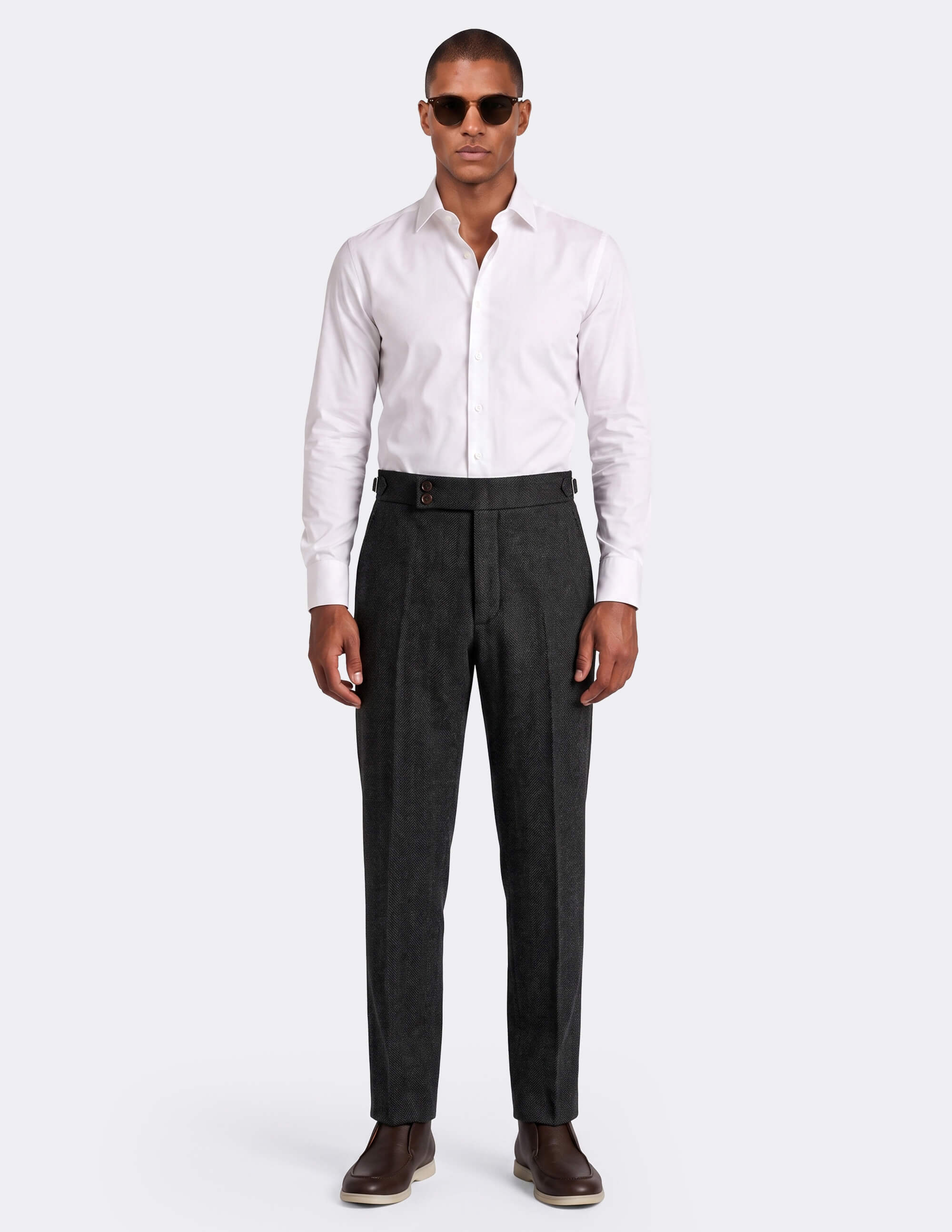 The Novara Herringbone DB Trousers