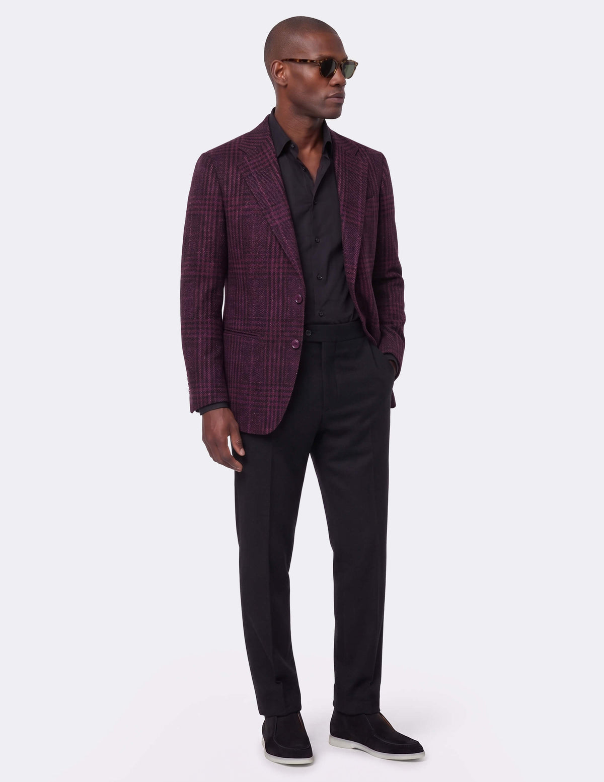 The Rosvento Burgundy Single-Breasted Jacket