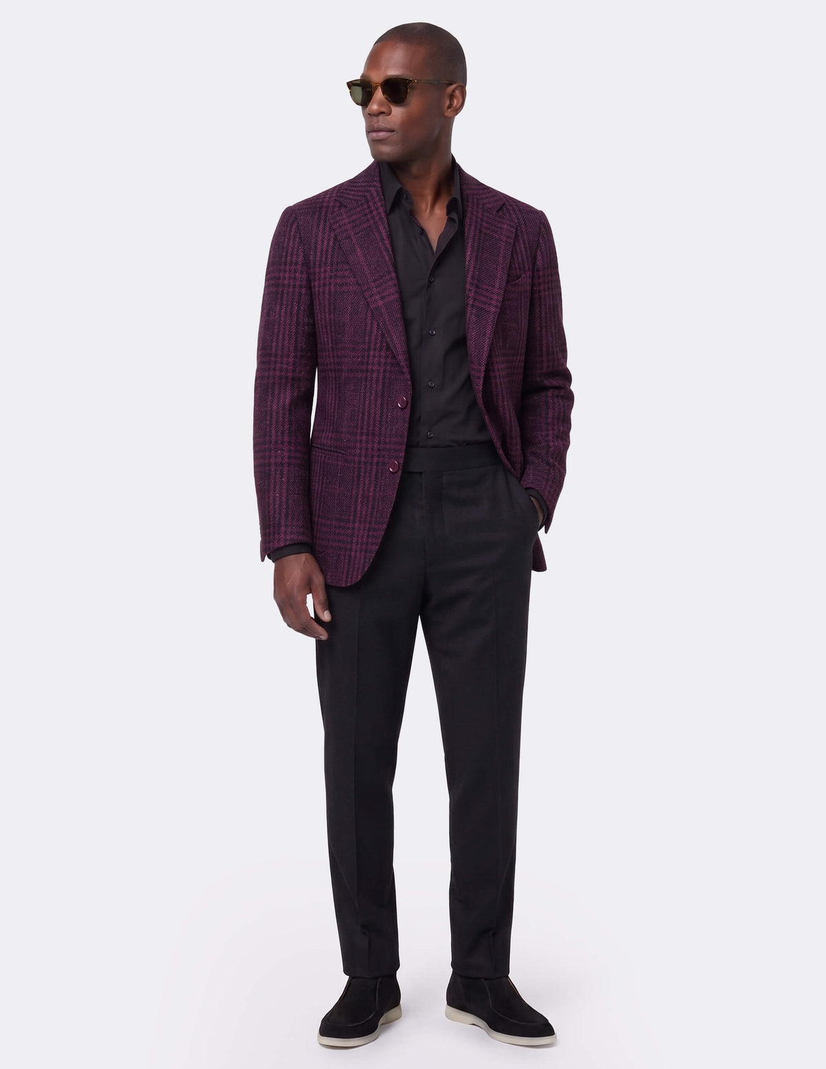 The Rosvento Burgundy Single-Breasted Jacket