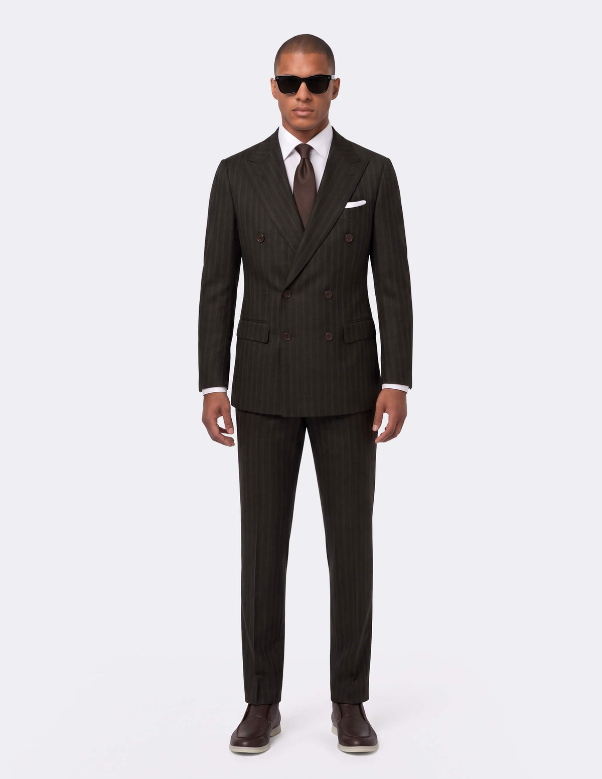 The Firenze Espresso Double-Breasted Suit