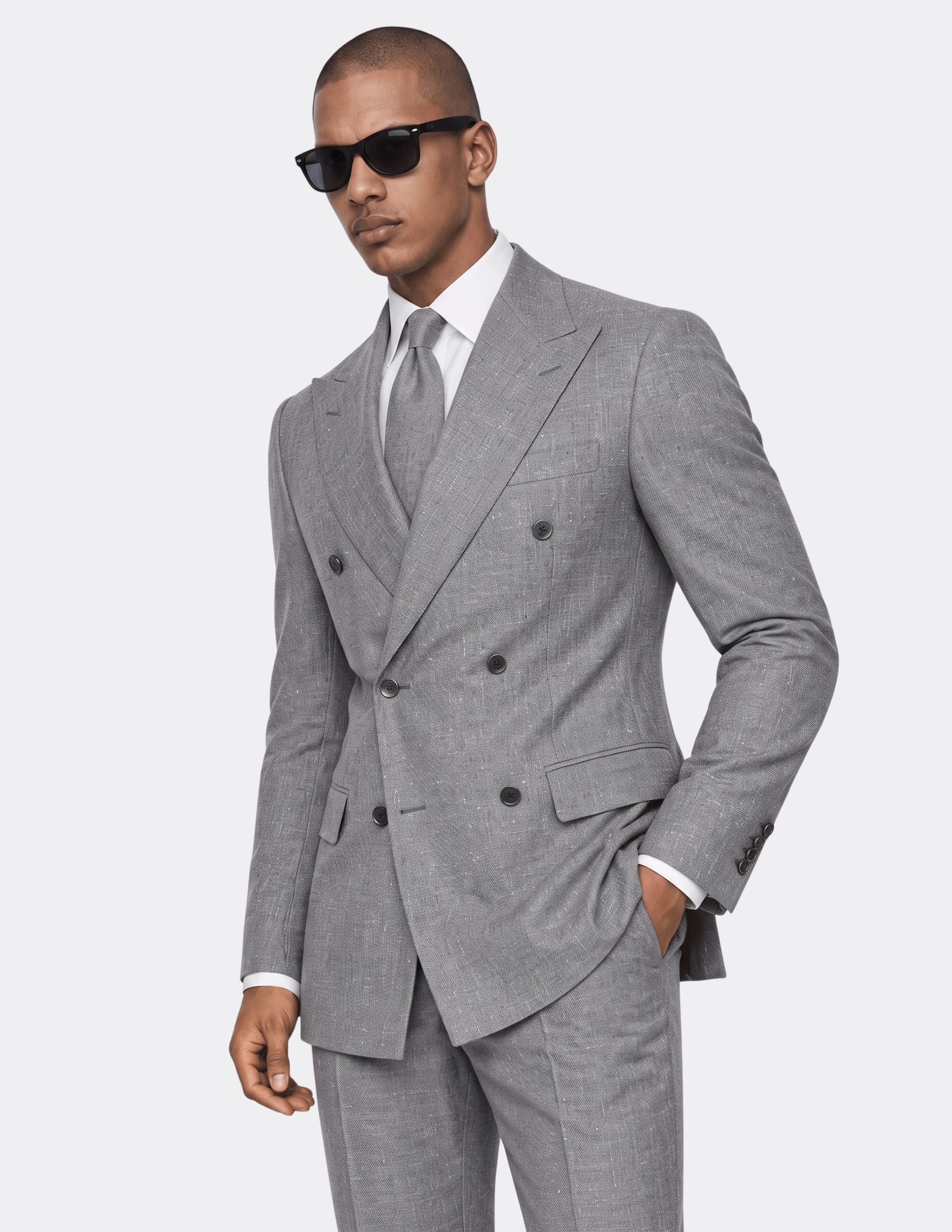 Dolce Grigio Double-Breasted Suit