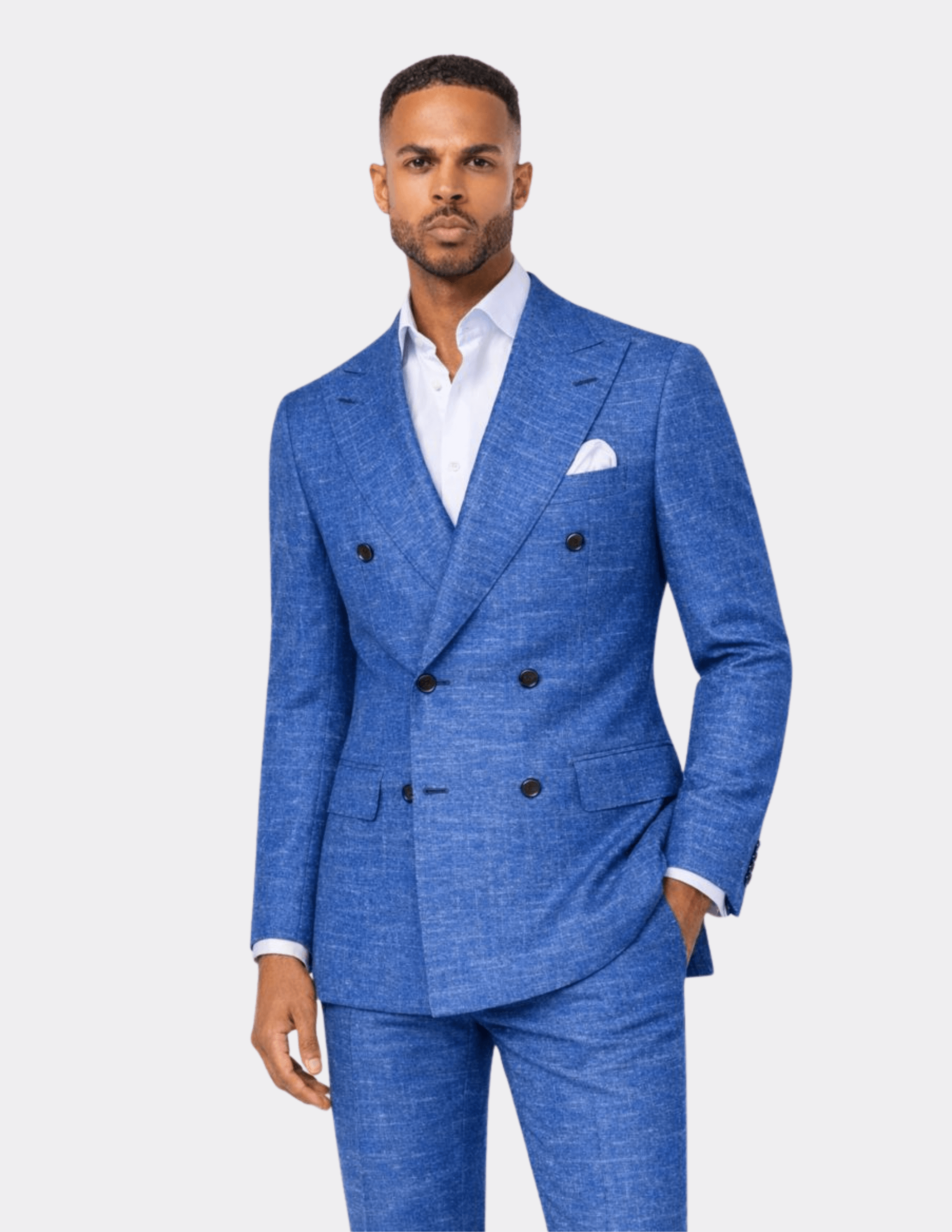 Amalfi Blue Double Breasted Suit - Samir Bachkami