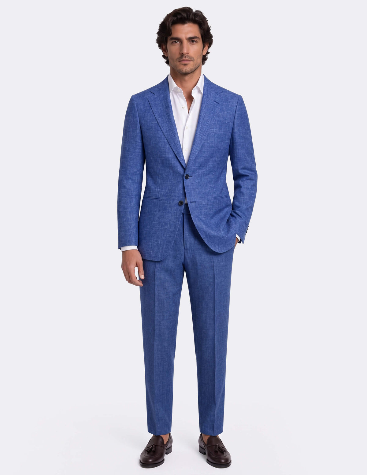 Amalfi Blue Single Breasted Suit - Samir Bachkami