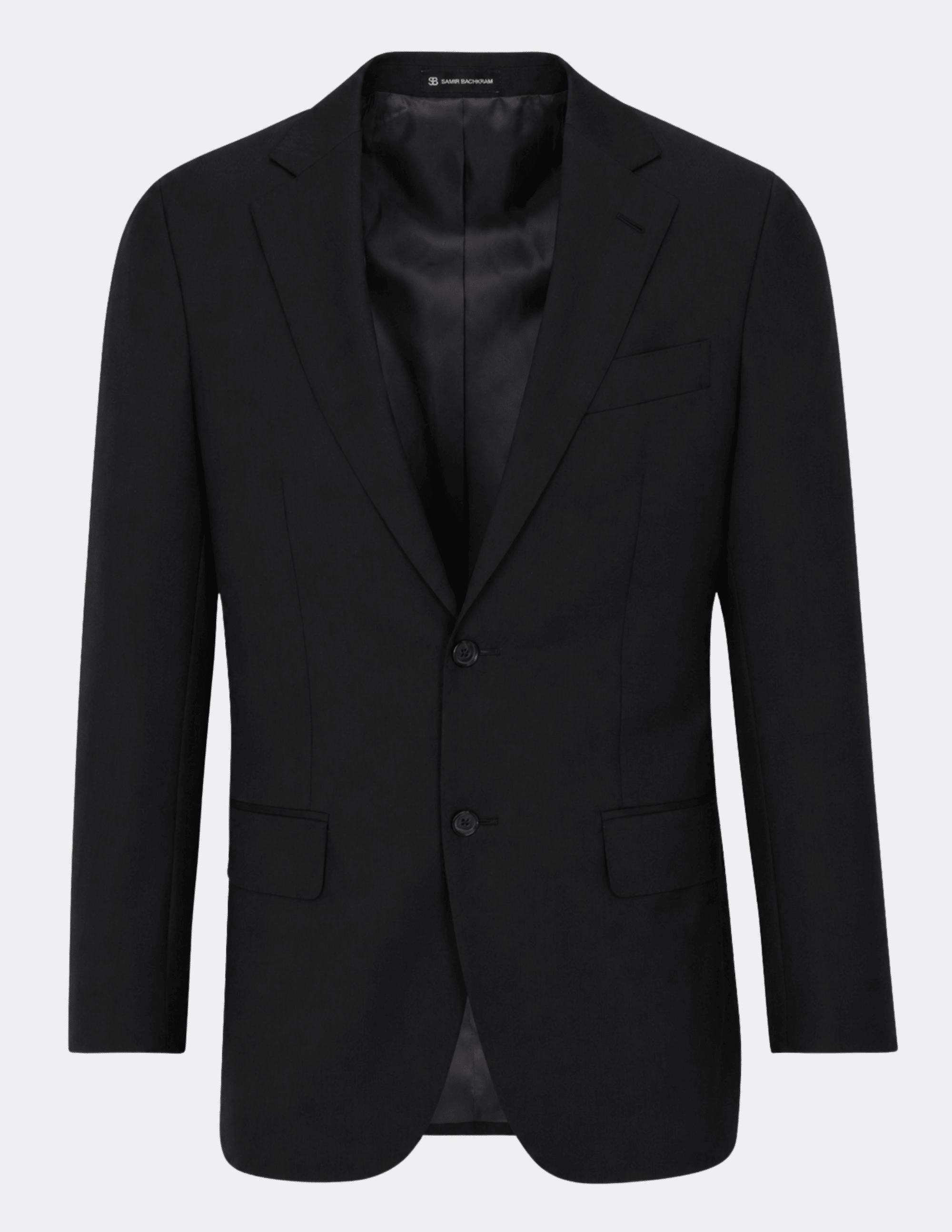 Black Wool Single Breasted Suit - Samir Bachkami
