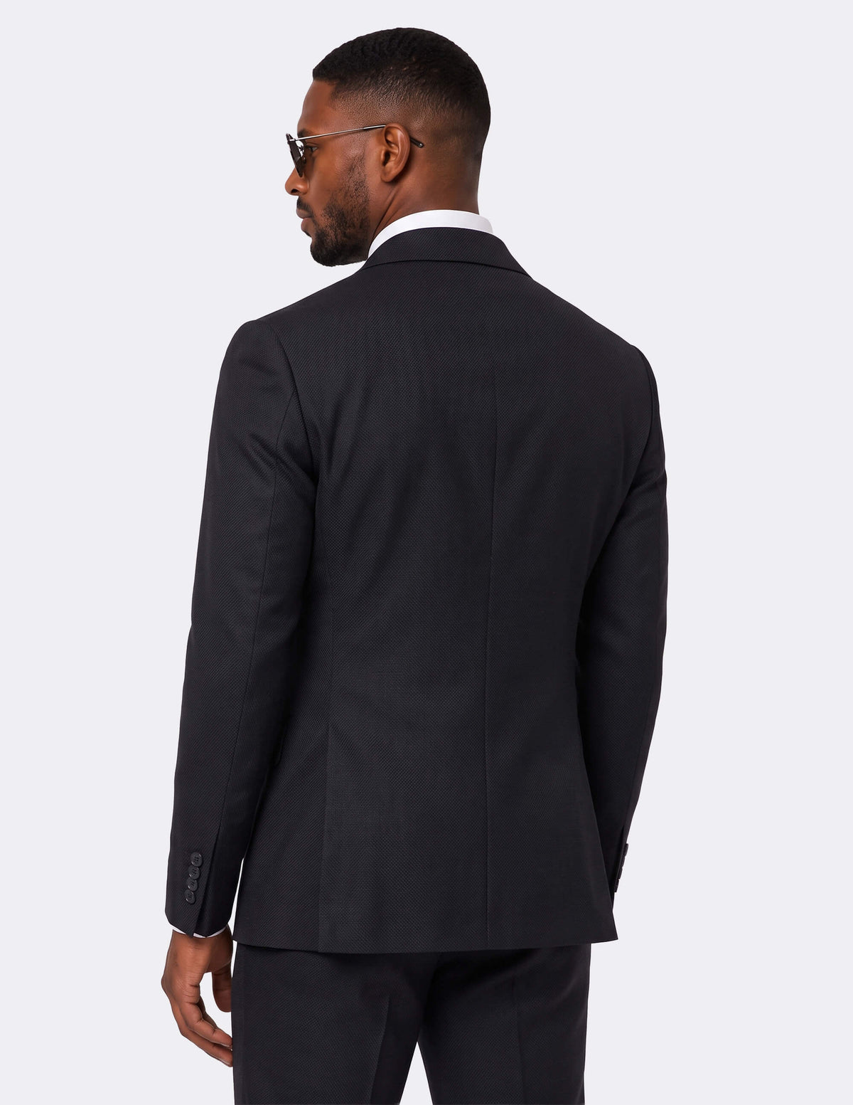 Black Wool Single Breasted Suit - Samir Bachkami