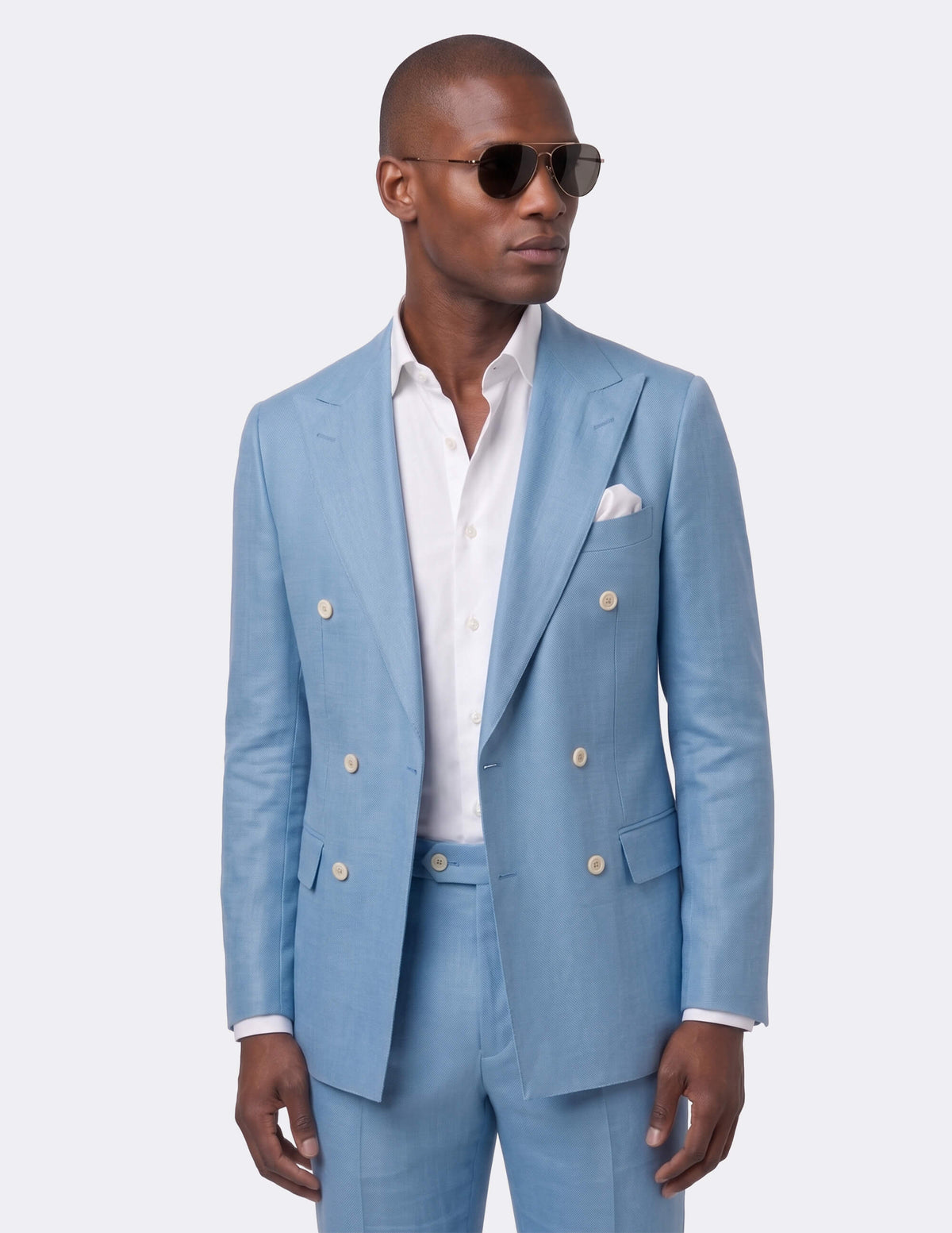 Bleu de Provence Double-Breasted Suit - Samir Bachkami