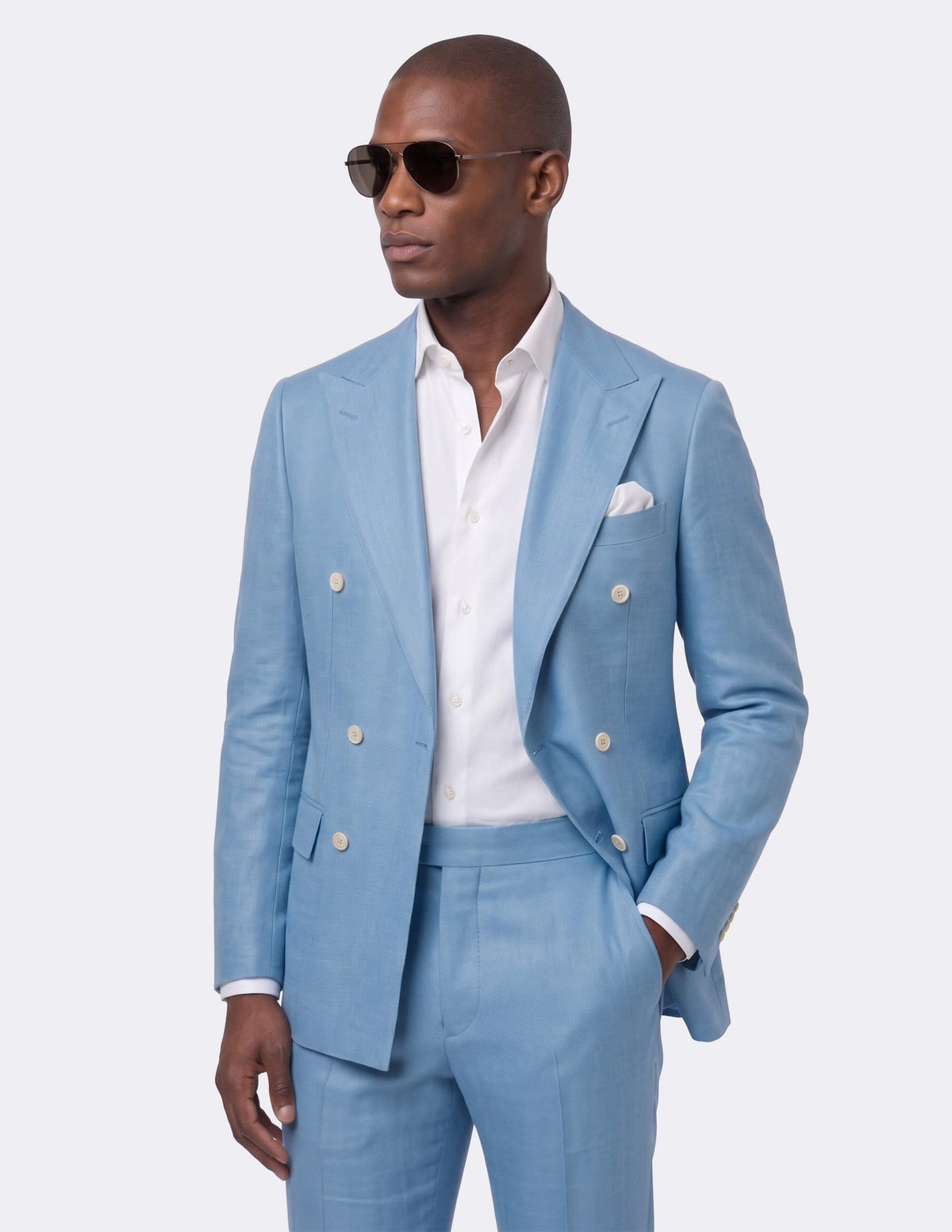 Bleu de Provence Double-Breasted Suit - Samir Bachkami