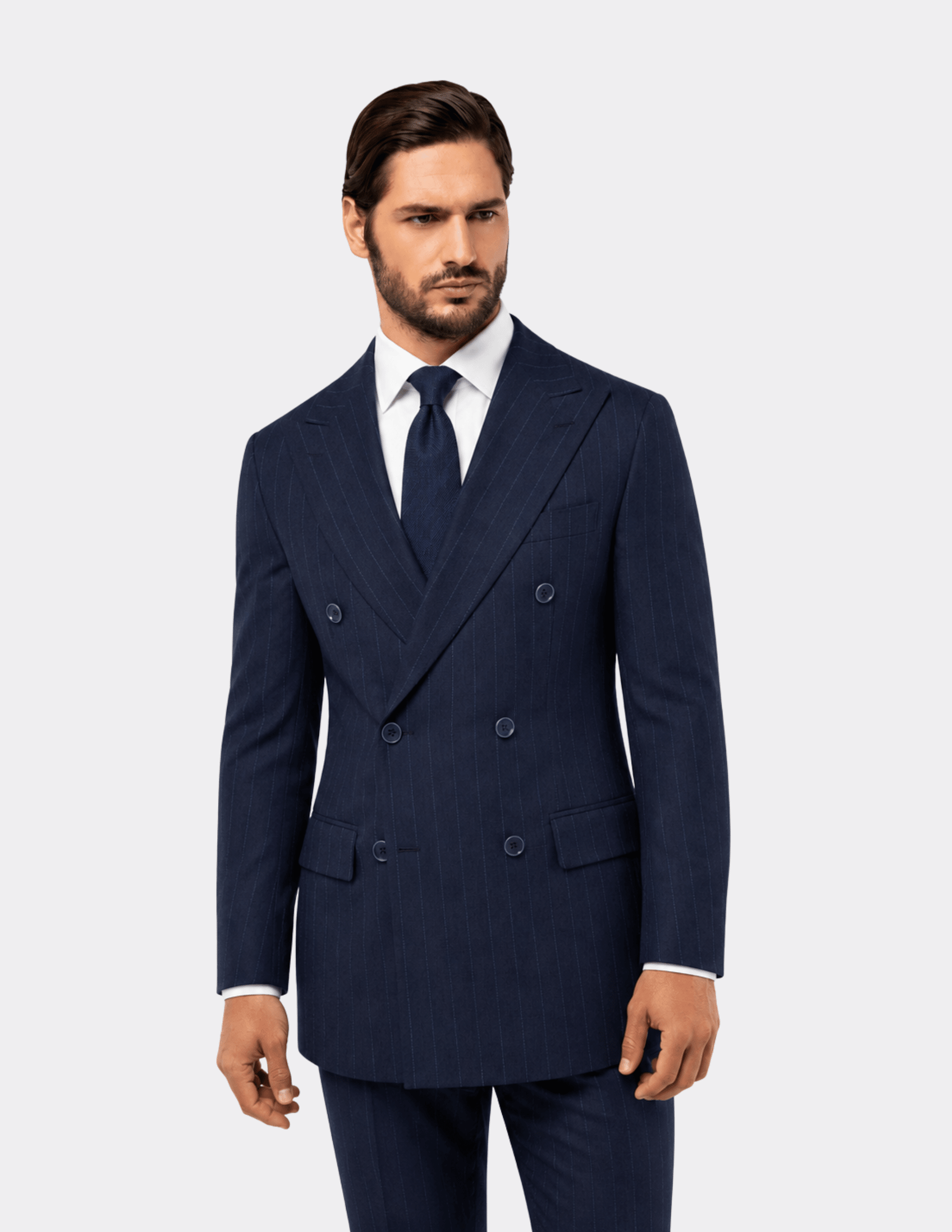 Bleu Royale Double-Breasted Suit - Samir Bachkami