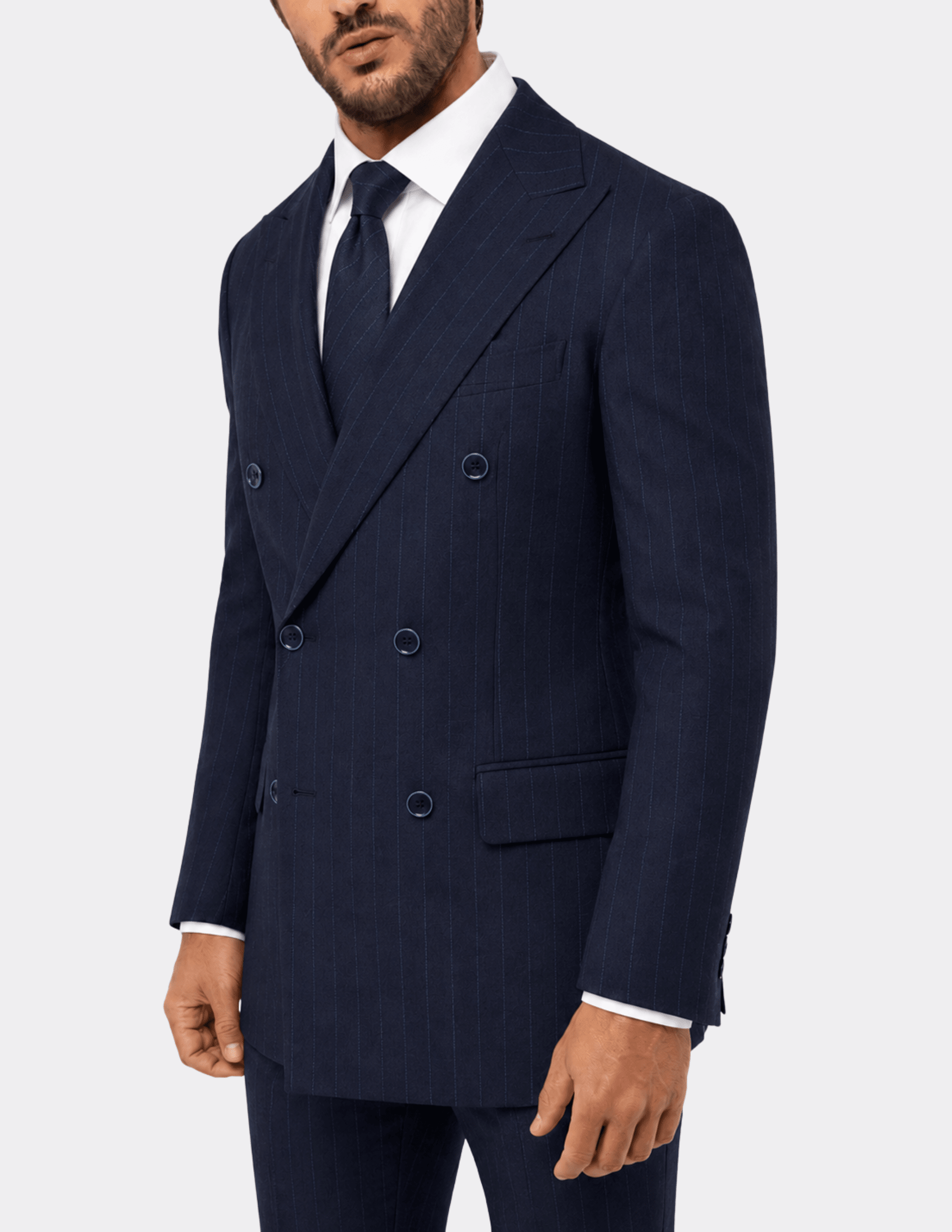 Bleu Royale Double-Breasted Suit - Samir Bachkami