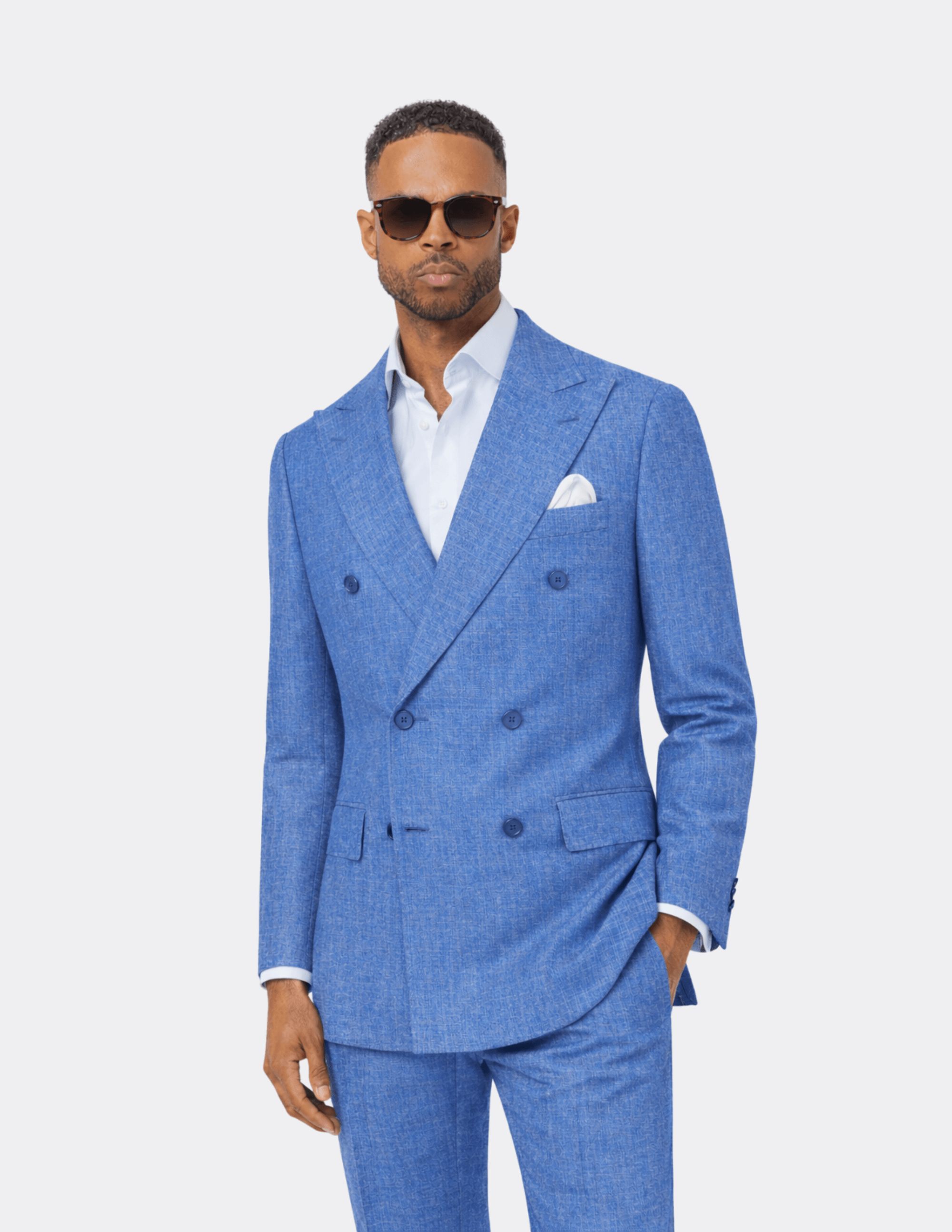 Blu Riviera Double - Breasted Suit - Samir Bachkami