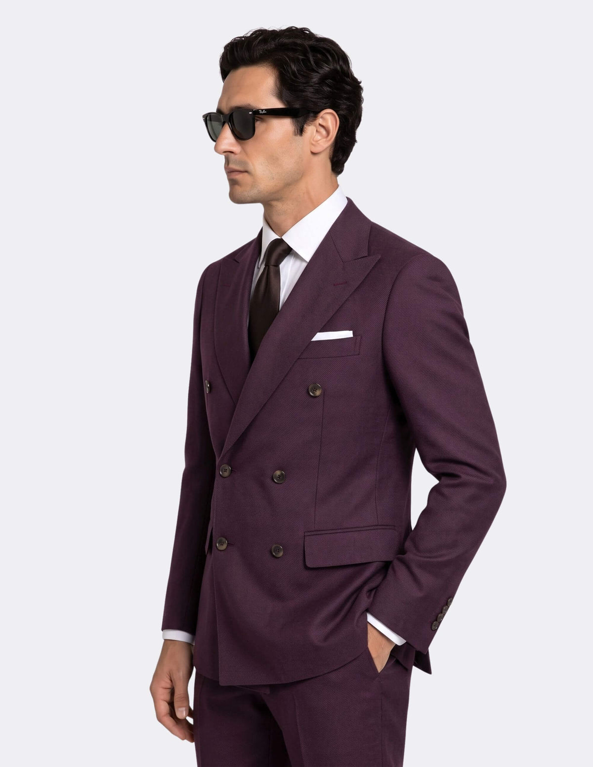Bordeaux Royale Double-Breasted Suit - Samir Bachkami
