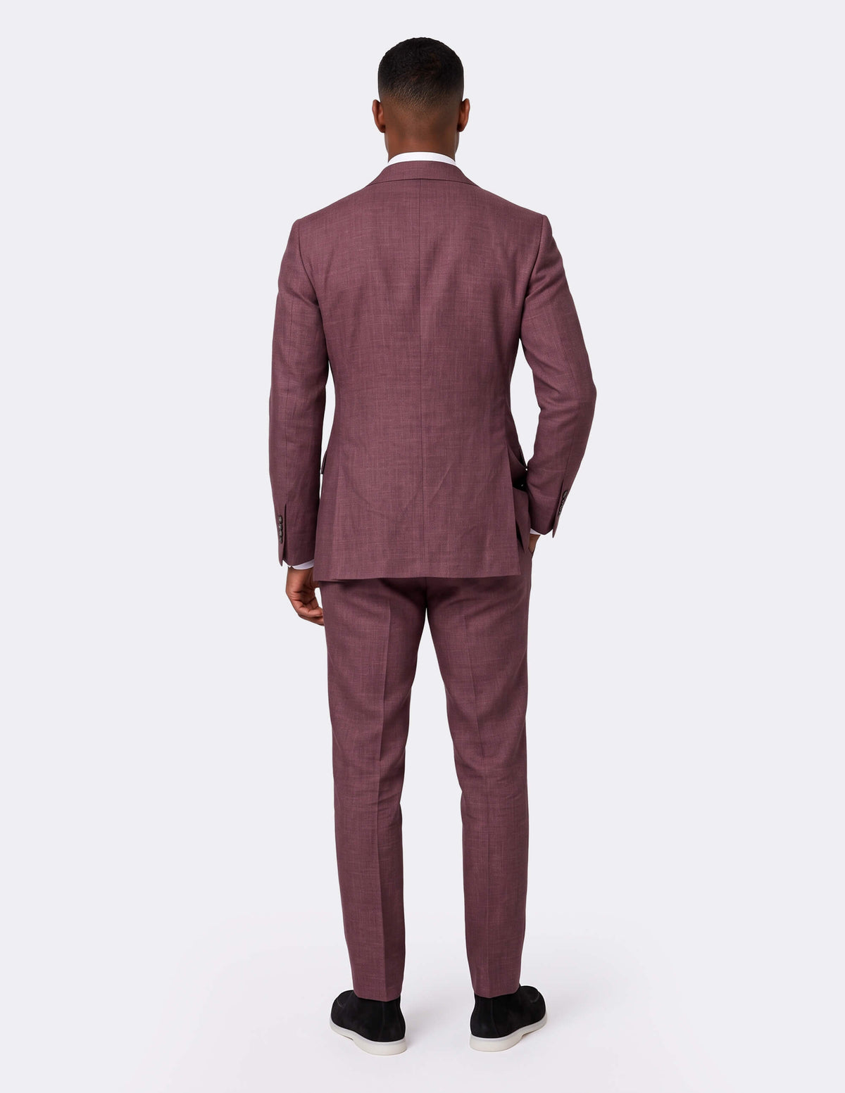 Burgundy Double Breasted Suit - Samir Bachkami