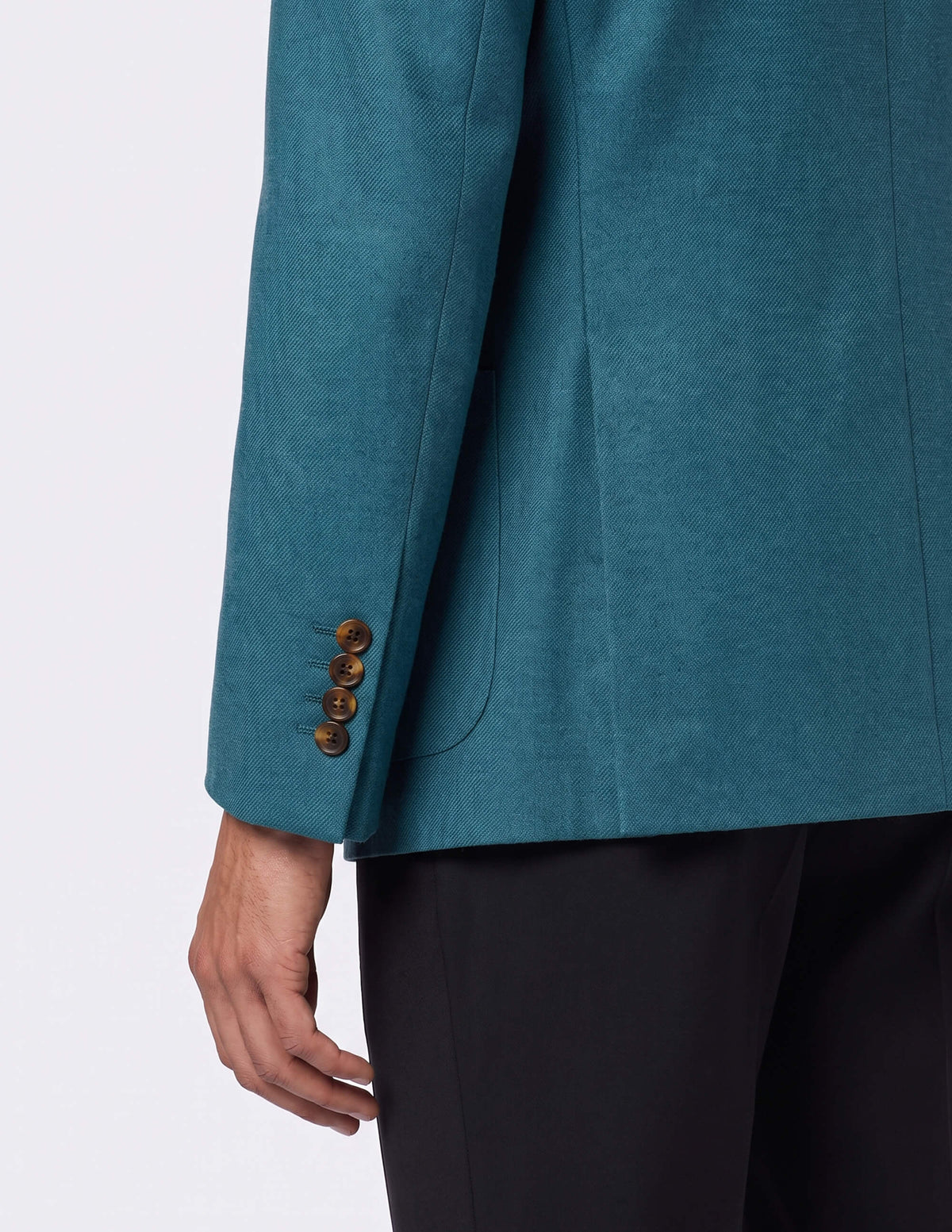 Cannes Teal Double Breasted Jacket - Samir Bachkami