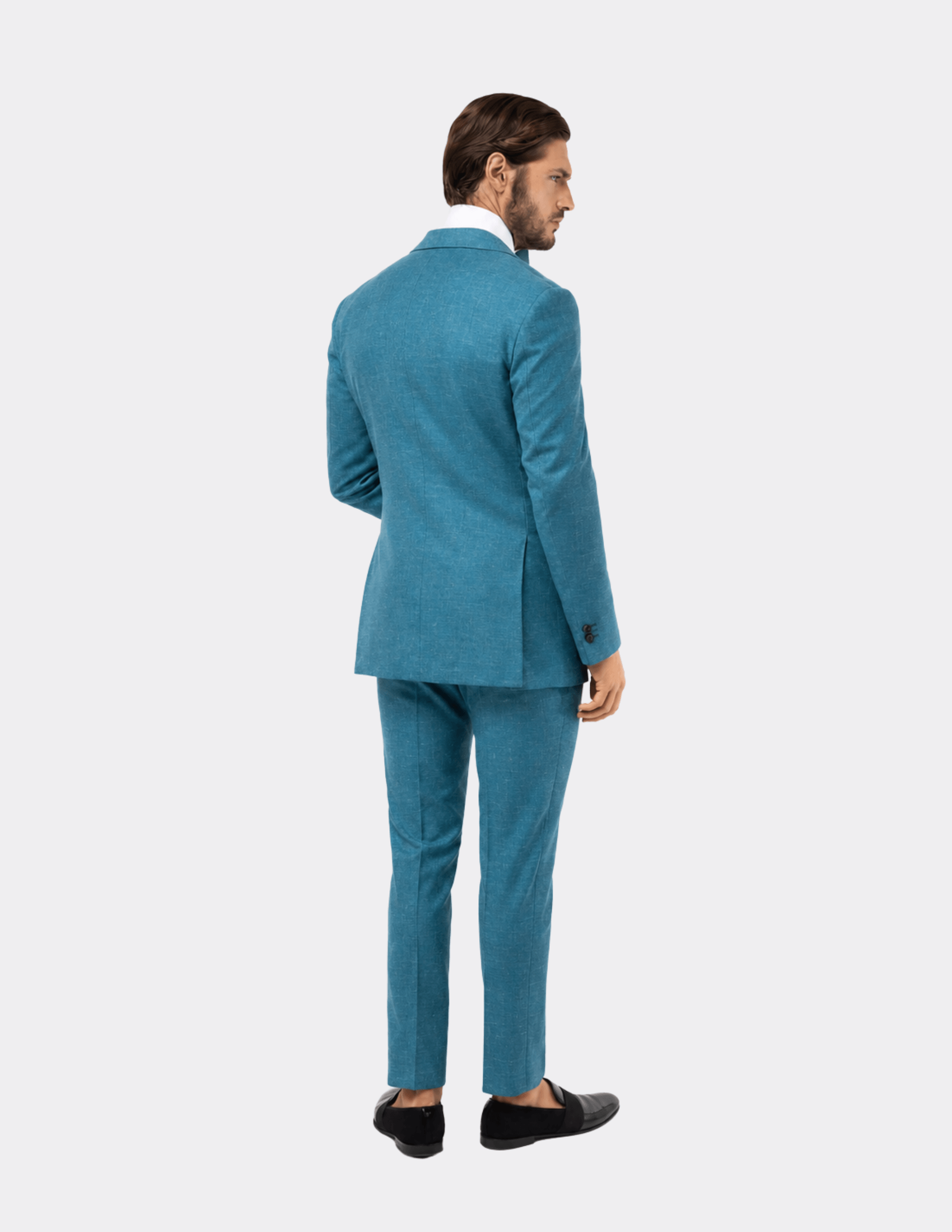 Capri Teal Double Breasted Suit - Samir Bachkami