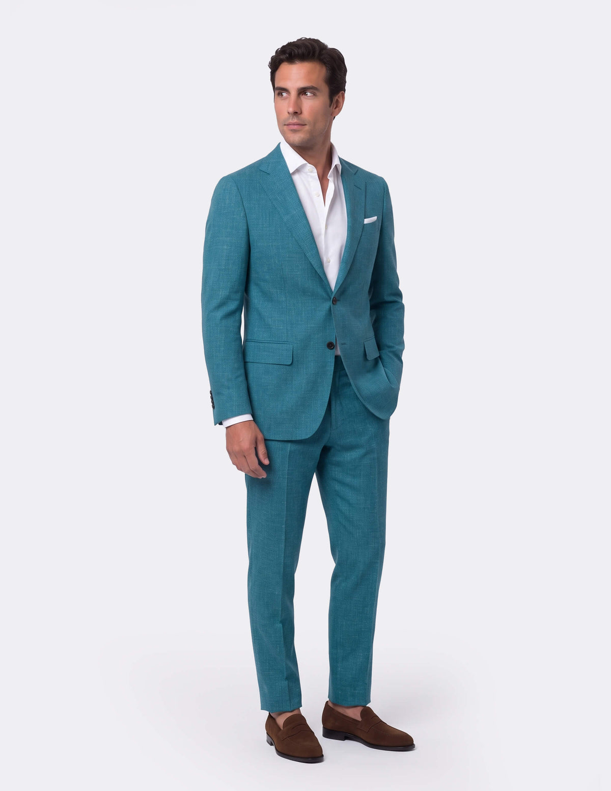 Capri Teal Single Breasted Suit - Samir Bachkami